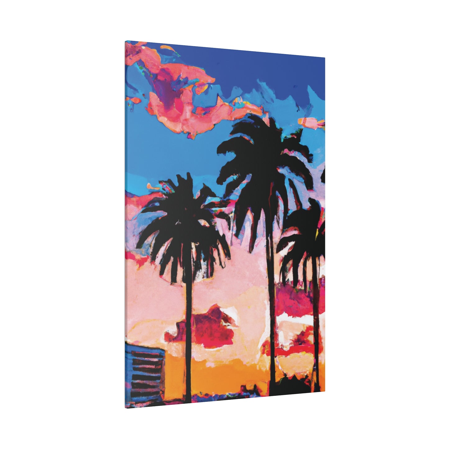 4347Z - Miami Beach Sunset Painting Print | Miami | Beach | Sunset | Poster | Home Decor | Wall Art | Canvas
