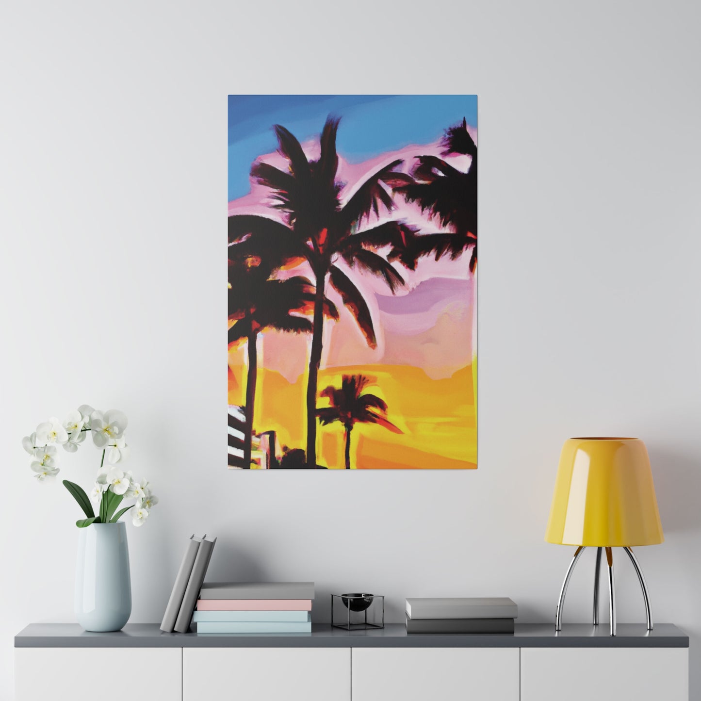 742X - Miami Beach Sunset Painting Print | Miami | Beach | Sunset | Poster | Home Decor | Wall Art | Canvas