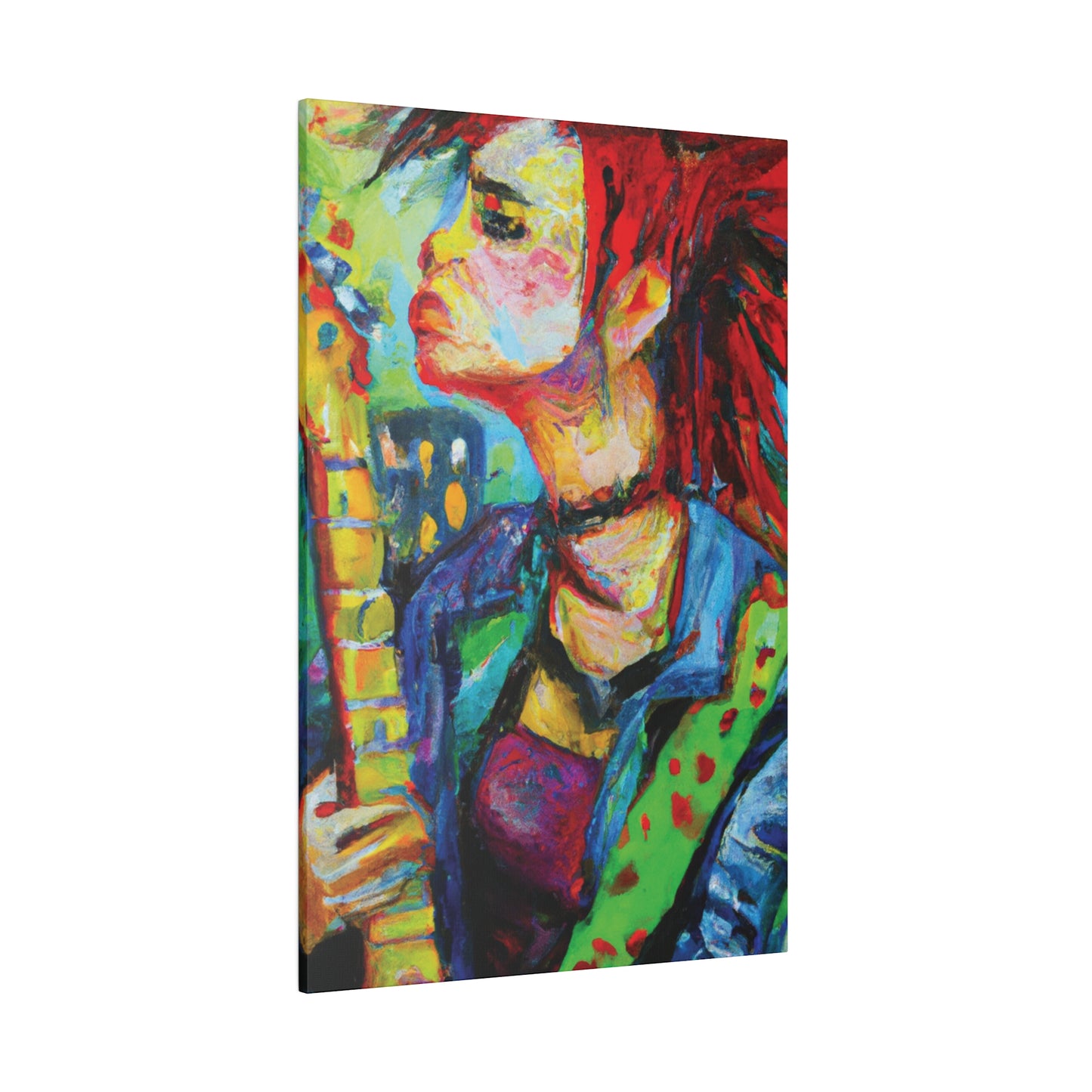 4898X - Rockstar Oil Painting Style Print | Poster | Home Decor | Wall Art | Music Art | Canvas