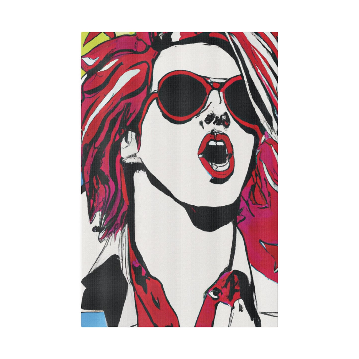 4390K - Rockstar Painting Print | Face | Abstract | Poster | Home Decor | Wall Art | Music Art | Canvas