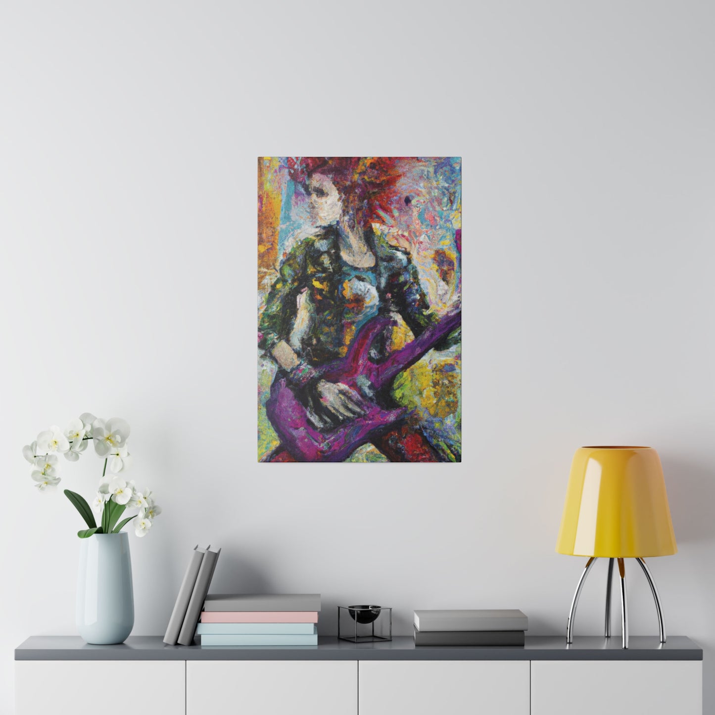 5487U - Rockstar Oil Painting Style Print | Poster | Home Decor | Wall Art | Music Art | Canvas