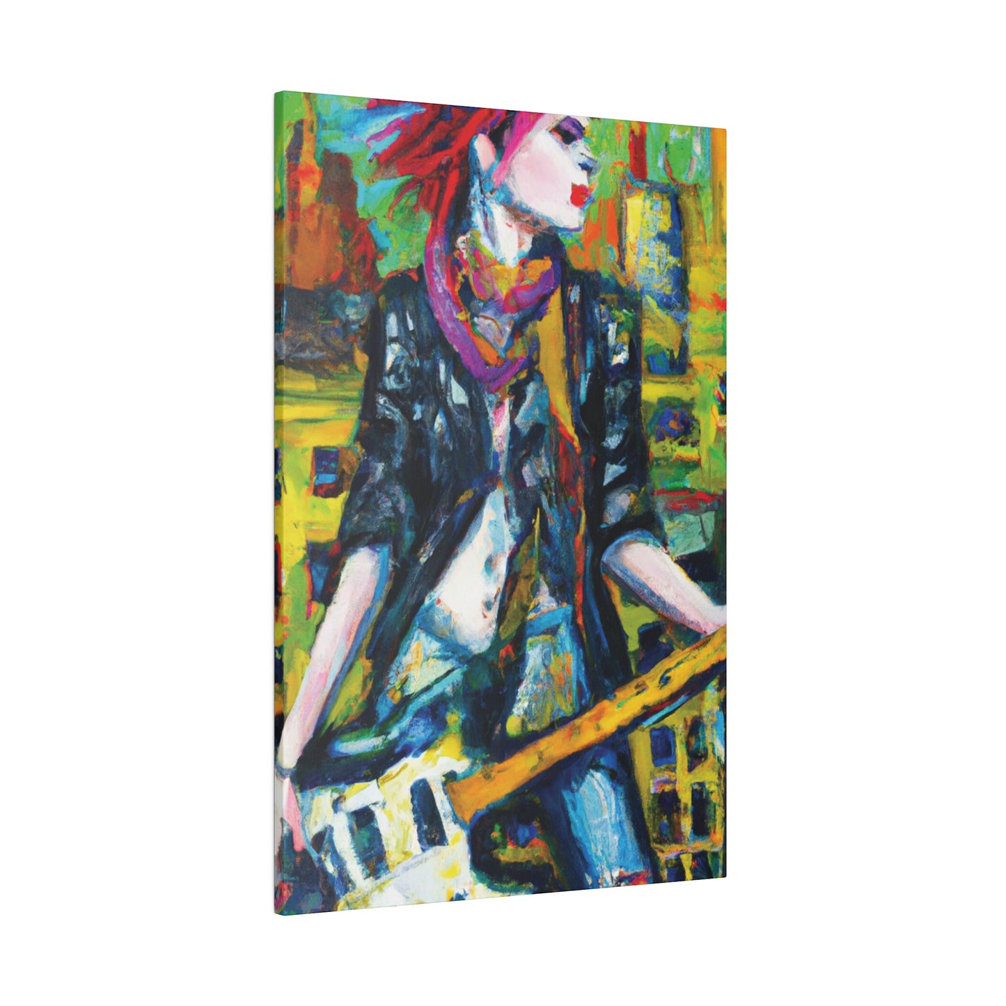 3589A - Rockstar Oil Painting Style Print | Poster | Home Decor | Wall Art | Music Art | Canvas