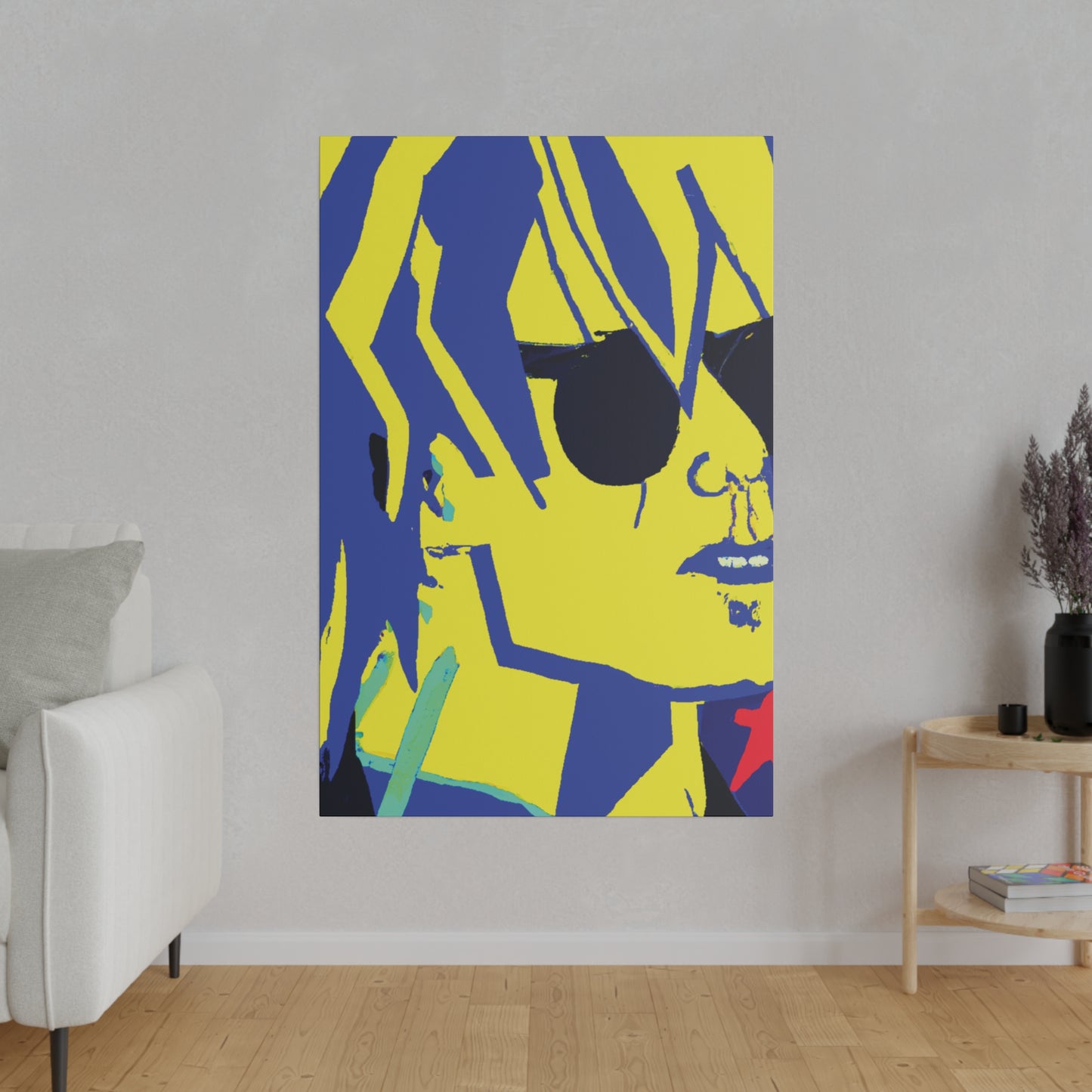 5225U - Rockstar Painting Print | Face | Abstract | Poster | Home Decor | Wall Art | Music Art | Canvas