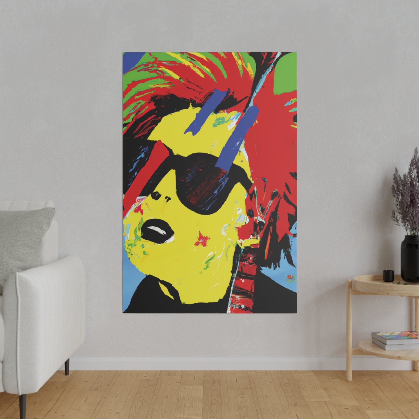 7482U - Rockstar Painting Print | Face | Abstract | Poster | Home Decor | Wall Art | Music Art | Canvas