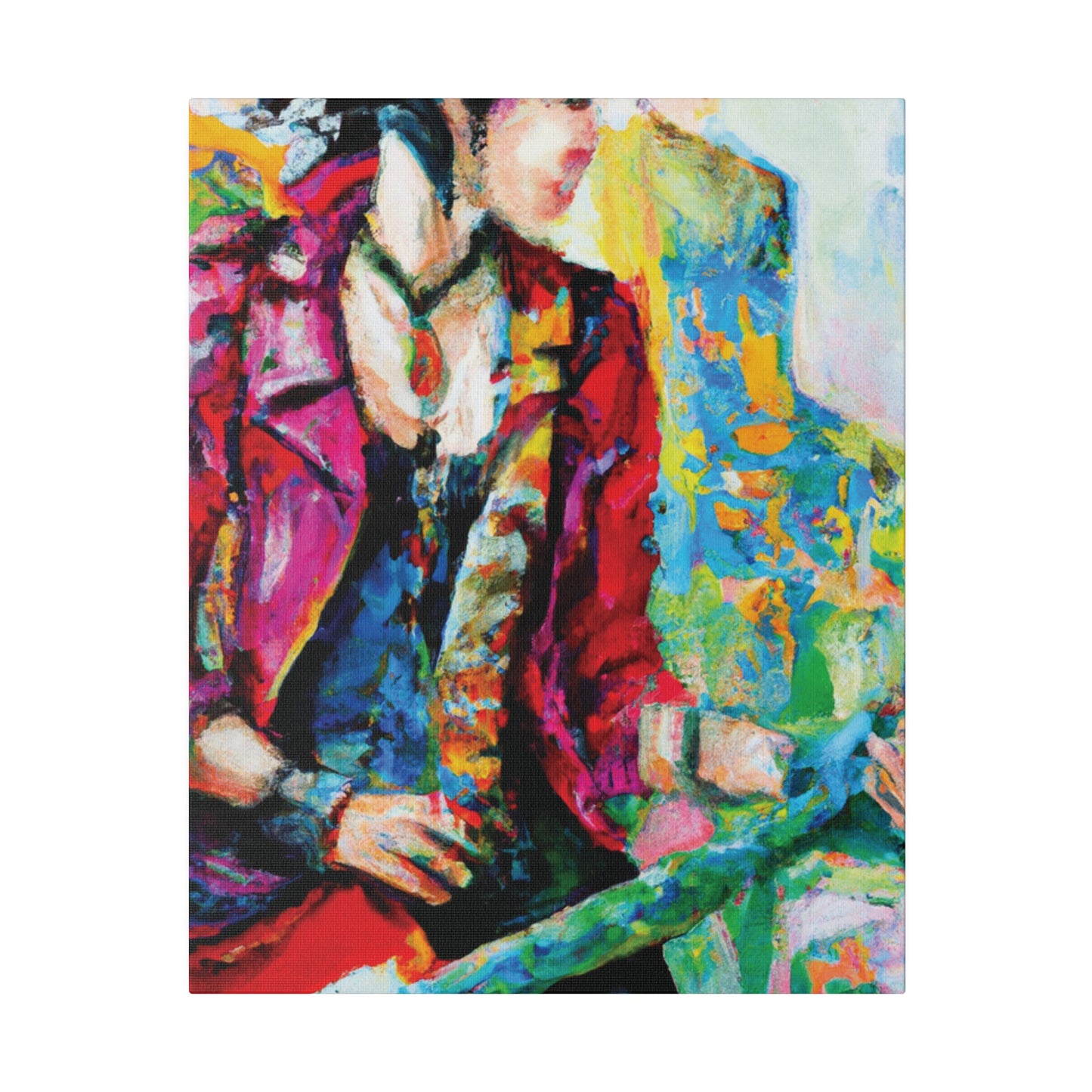 7234K - Rockstar Oil Painting Style Print | Poster | Home Decor | Wall Art | Music Art | Canvas