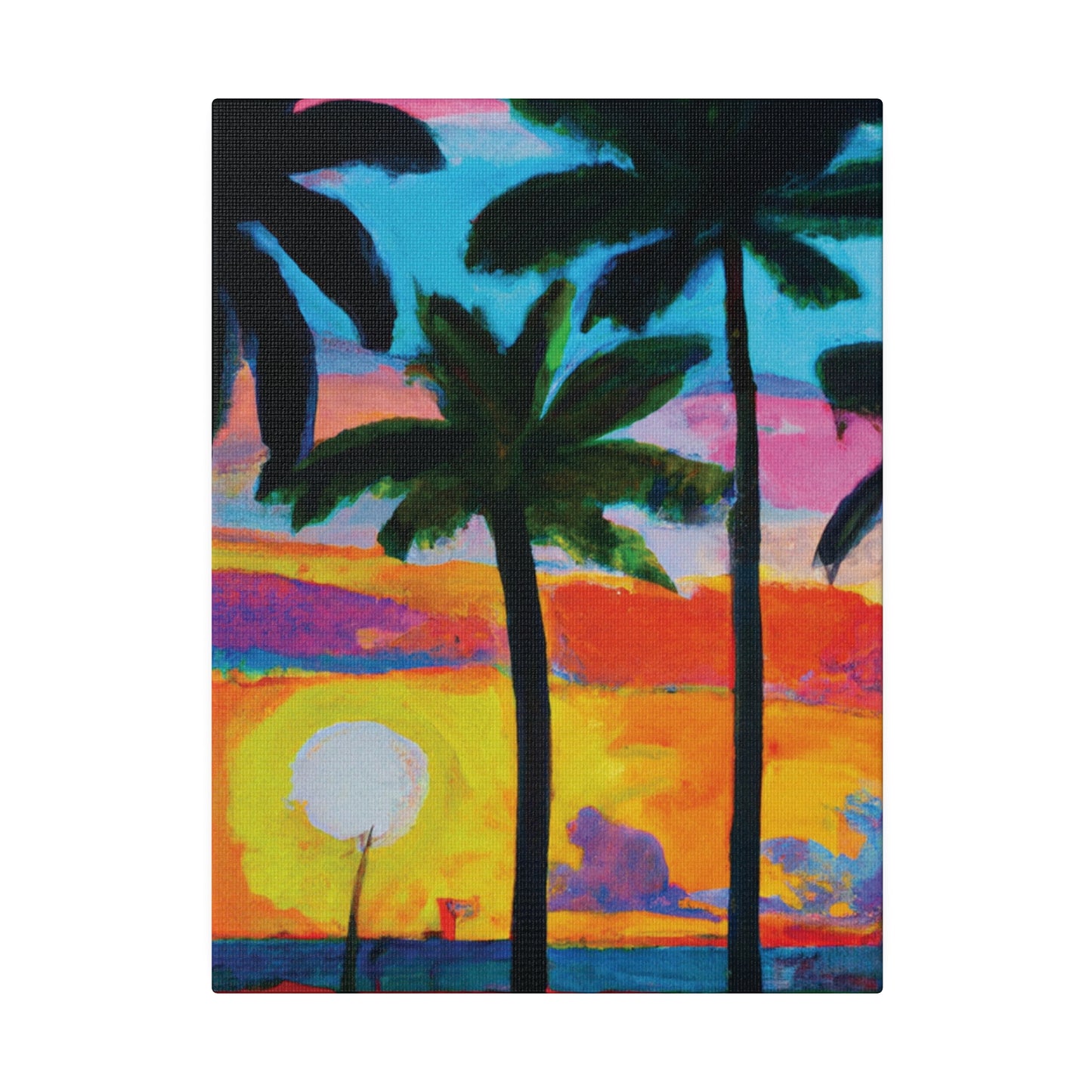 9043Y - Miami Beach Sunset Painting Print | Miami | Beach | Sunset | Poster | Home Decor | Wall Art | Canvas