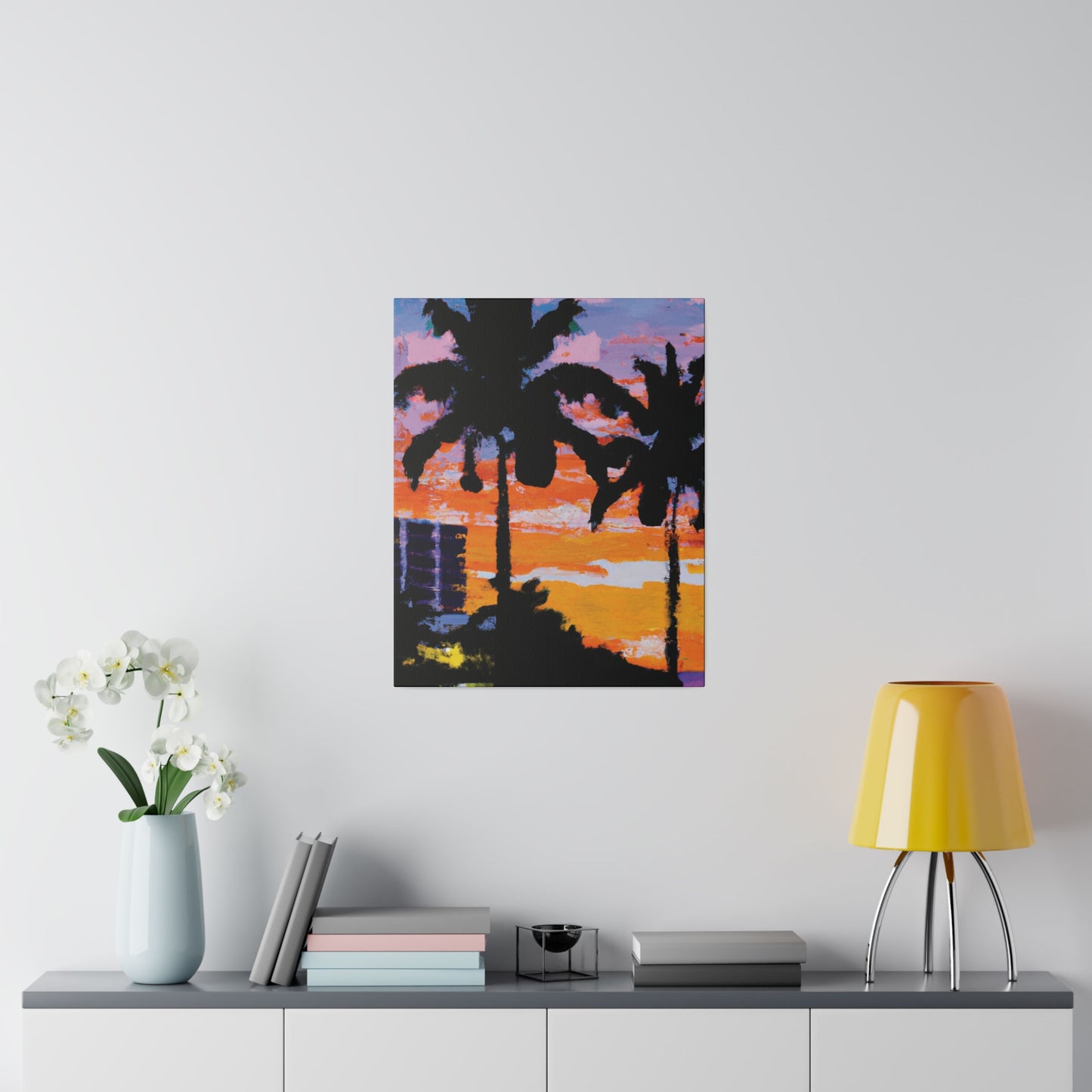 4756G - Miami Beach Sunset Painting Print | Miami | Beach | Sunset | Poster | Home Decor | Wall Art | Canvas