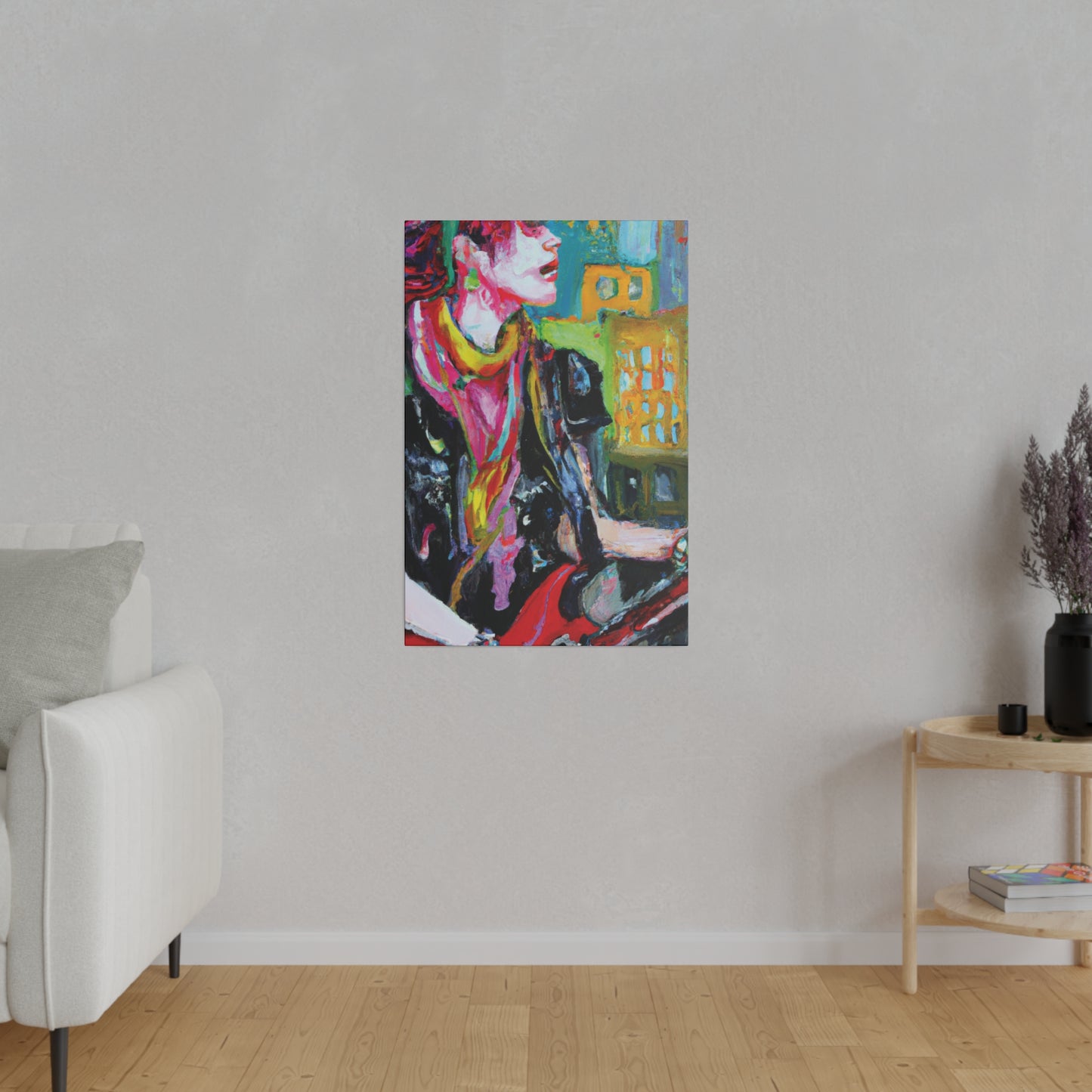 9896T - Rockstar Oil Painting Style Print | Poster | Home Decor | Wall Art | Music Art | Canvas