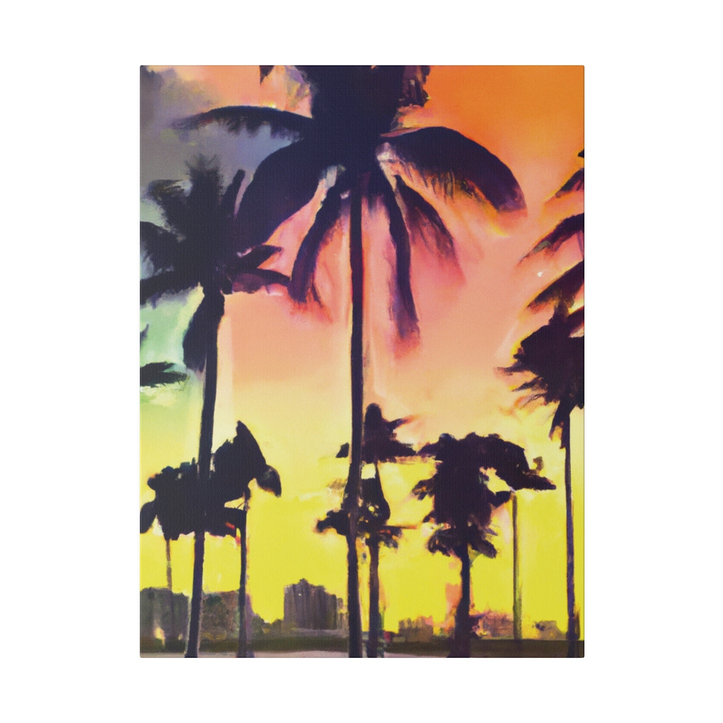 5608P - Miami Beach Sunset Painting Print | Miami | Beach | Sunset | Poster | Home Decor | Wall Art | Canvas