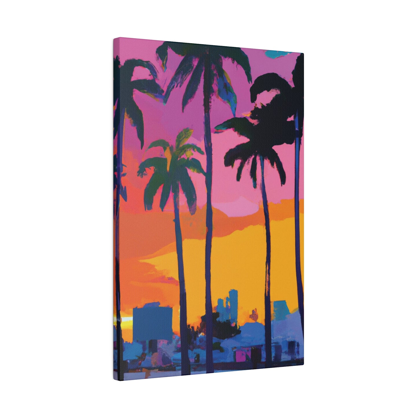 3546F - Miami Beach Sunset Painting Print | Miami | Beach | Sunset | Poster | Home Decor | Wall Art | Canvas