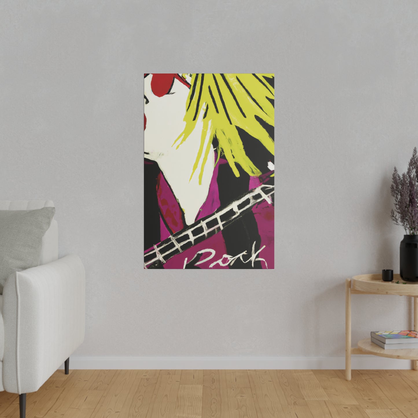 7182Q - Rockstar Painting Print | Face | Abstract | Poster | Home Decor | Wall Art | Music Art | Canvas