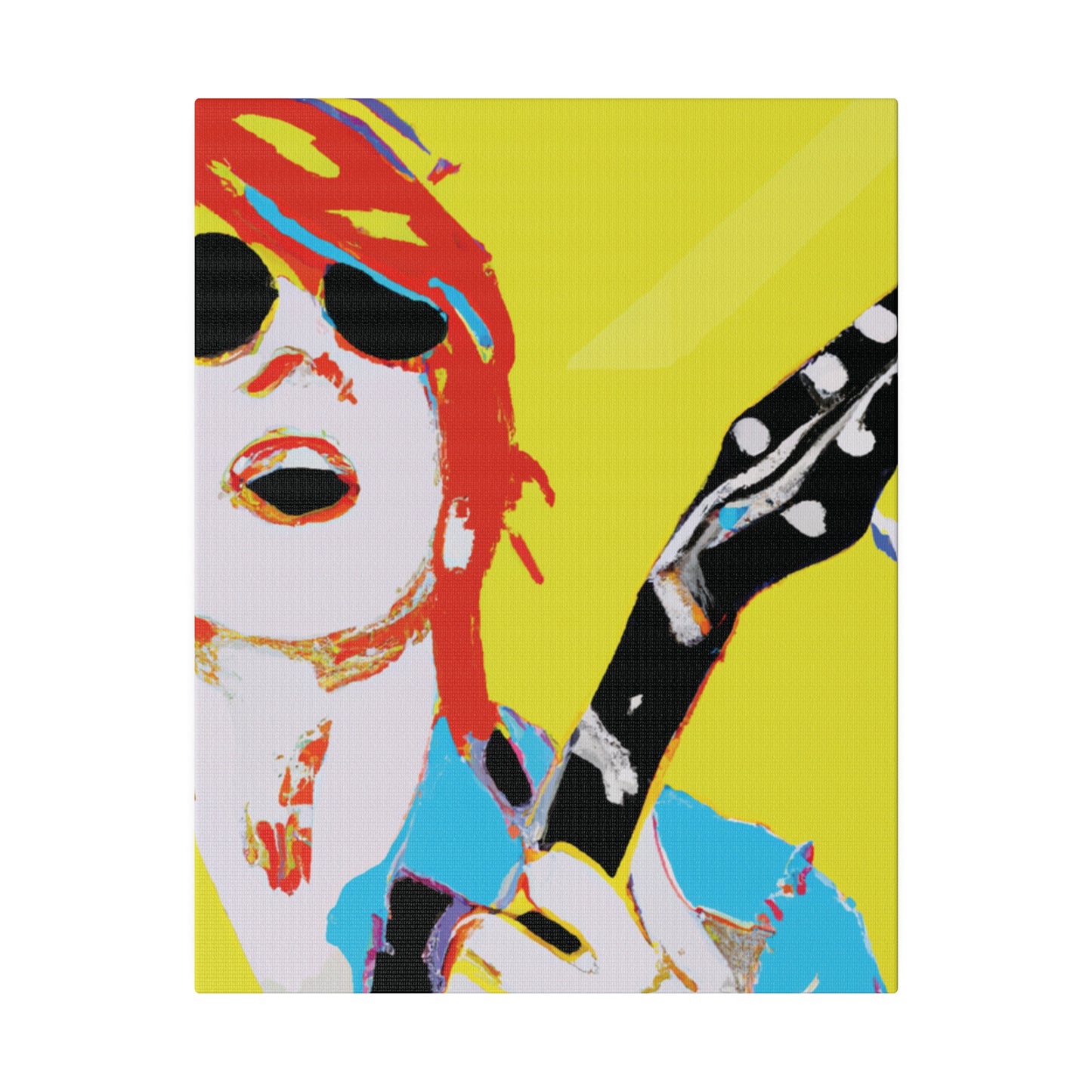 846Q - Rockstar Painting Print | Face | Abstract | Poster | Home Decor | Wall Art | Music Art | Canvas