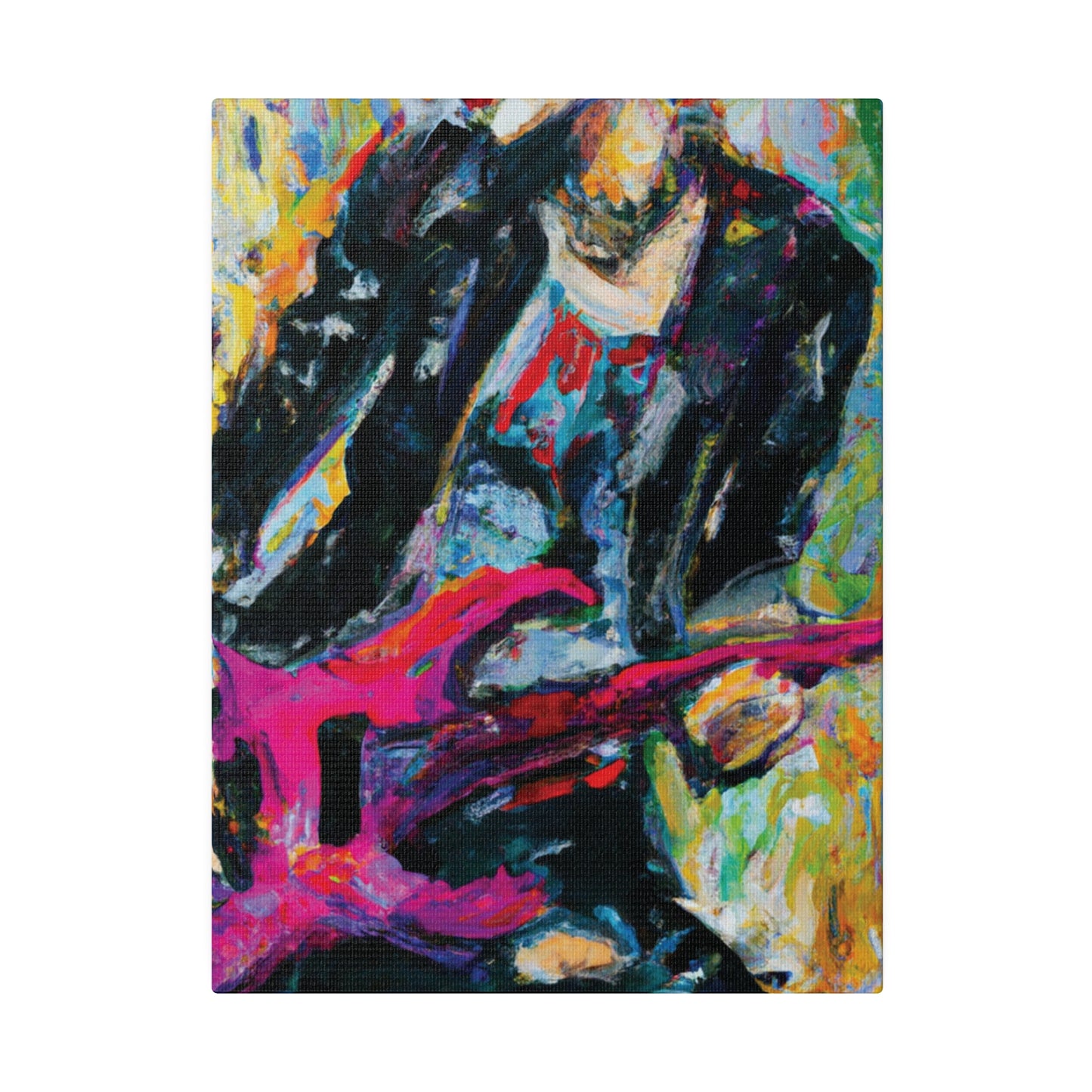 4567X - Rockstar Oil Painting Style Print | Poster | Home Decor | Wall Art | Music Art | Canvas