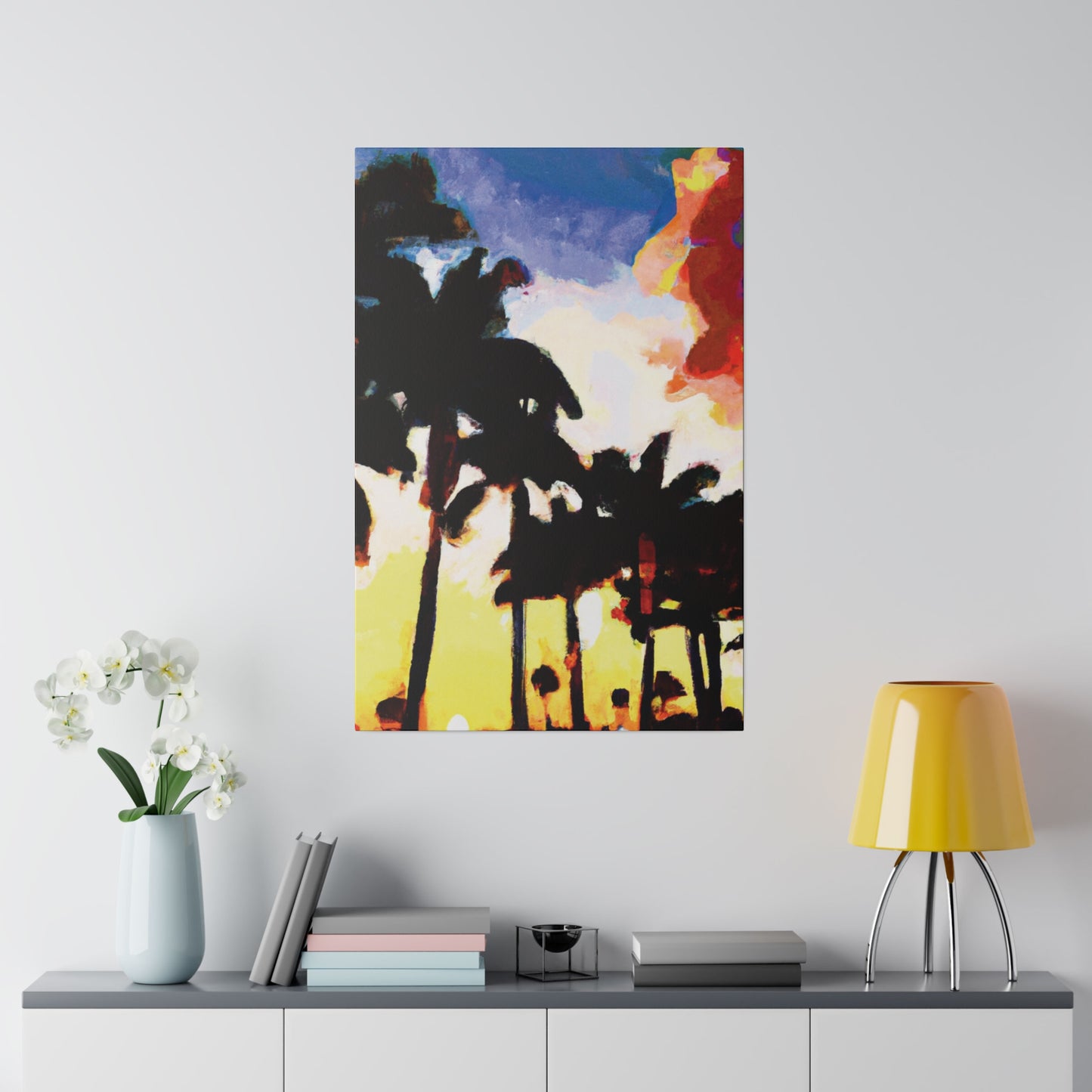 9127M - Miami Beach Sunset Painting Print | Miami | Beach | Sunset | Poster | Home Decor | Wall Art | Canvas