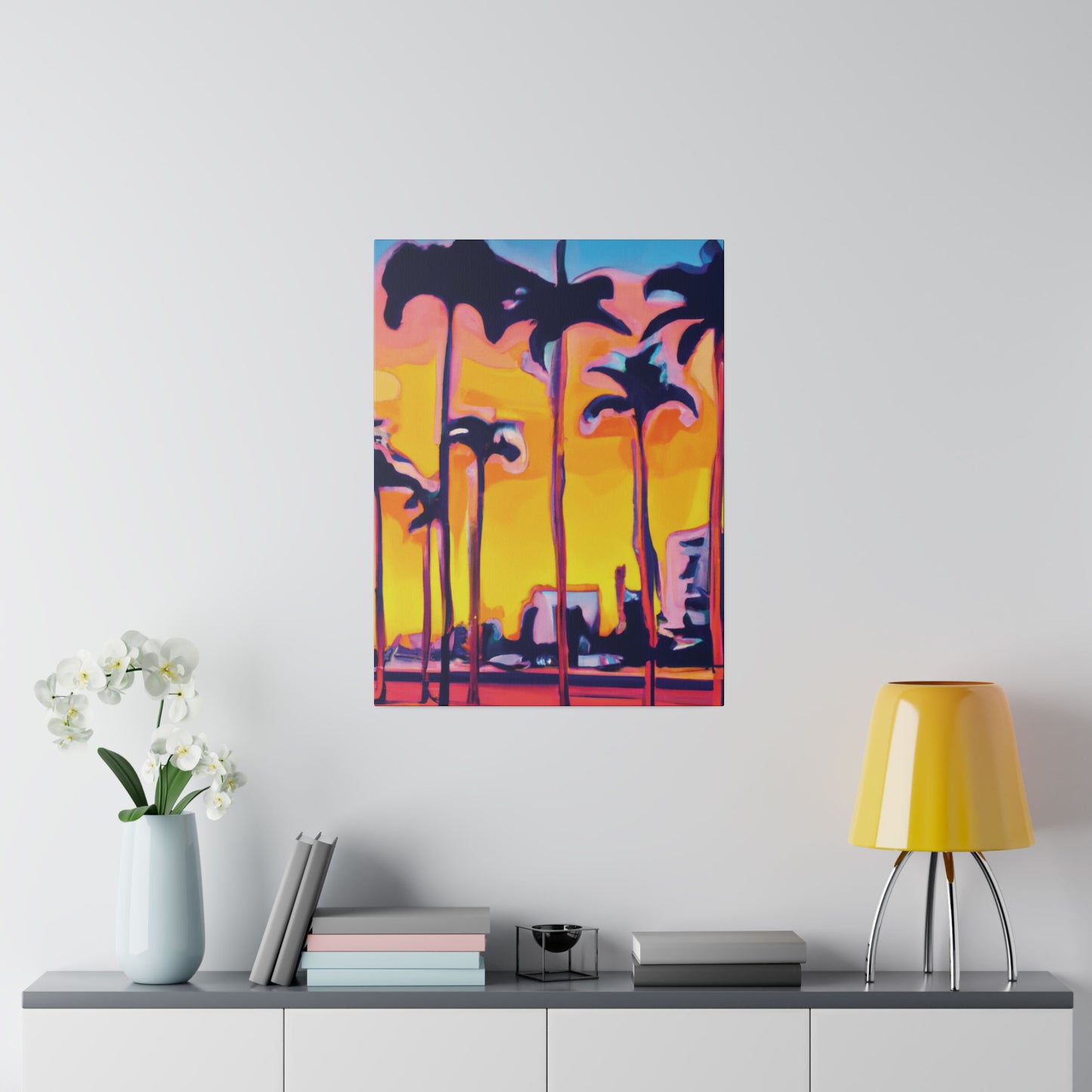 9692W - Miami Beach Sunset Painting Print | Miami | Beach | Sunset | Poster | Home Decor | Wall Art | Canvas