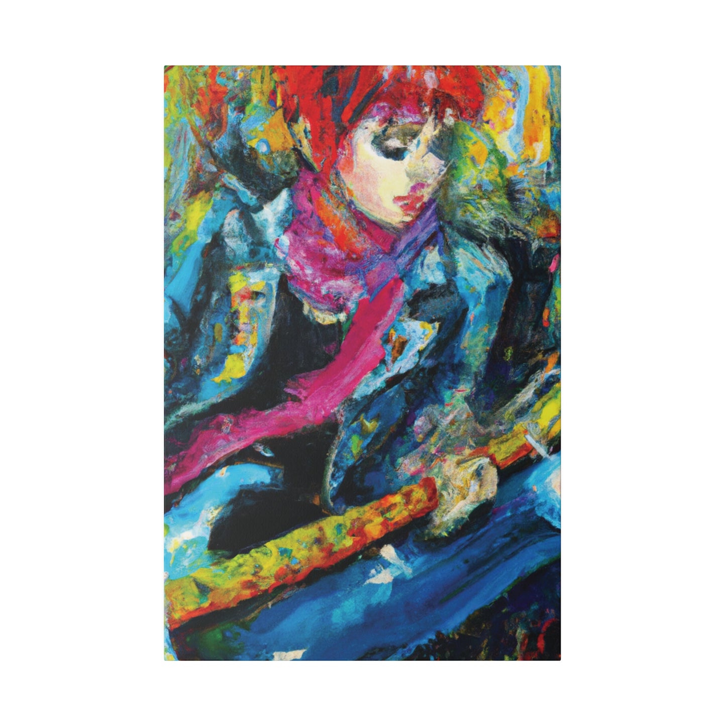 9823X - Rockstar Oil Painting Style Print | Poster | Home Decor | Wall Art | Music Art | Canvas