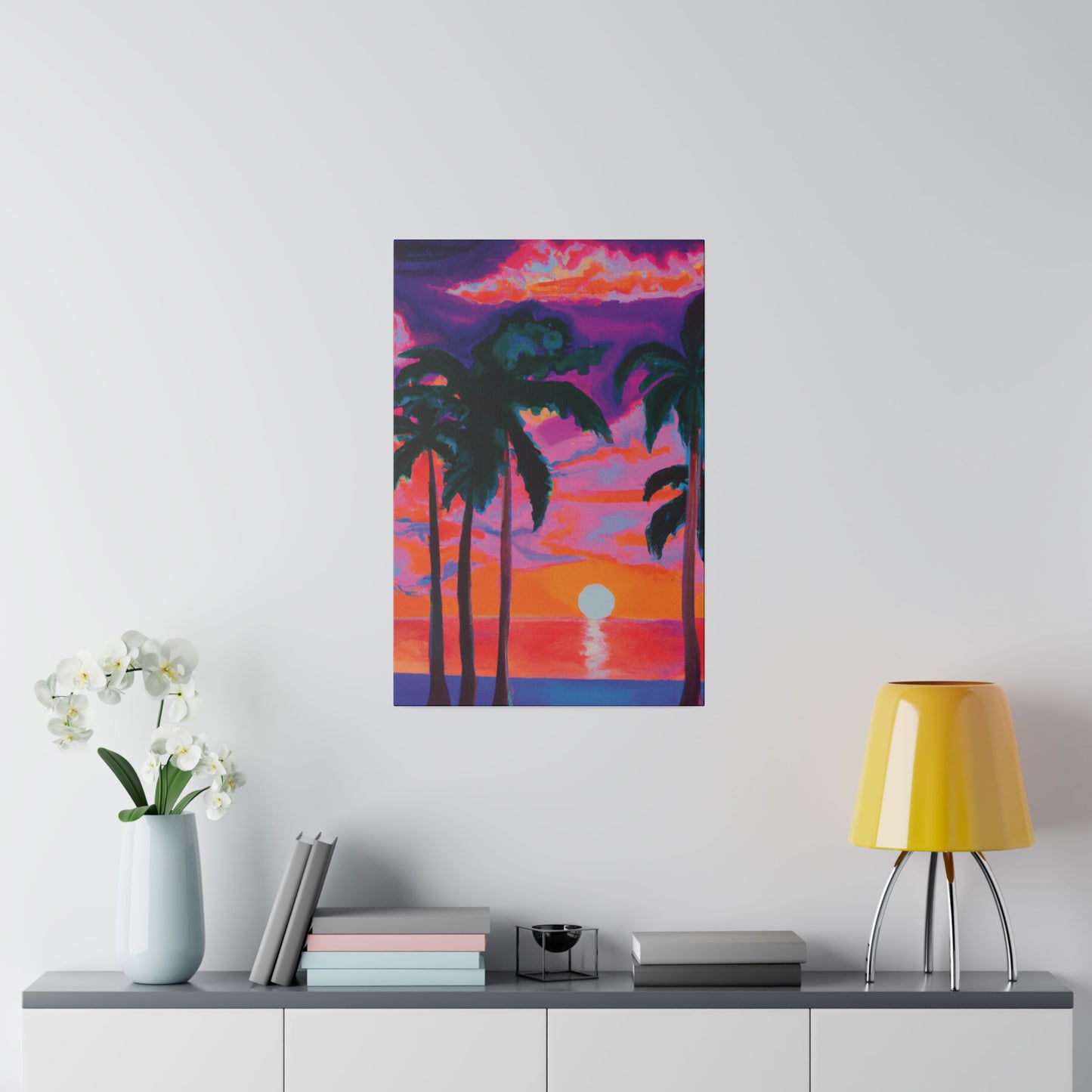 2189Z - Miami Beach Sunset Painting Print | Miami | Beach | Sunset | Poster | Home Decor | Wall Art | Canvas