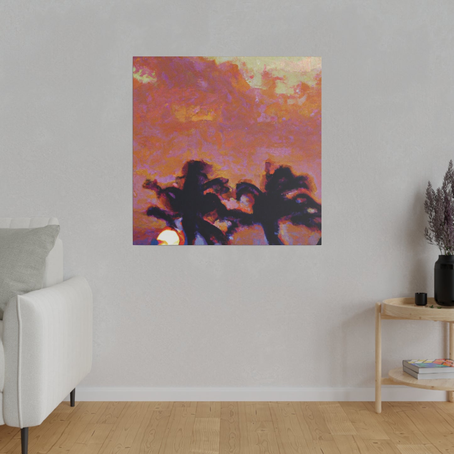 8235O - Miami Beach Sunset Painting Print | Miami | Beach | Sunset | Poster | Home Decor | Wall Art | Canvas