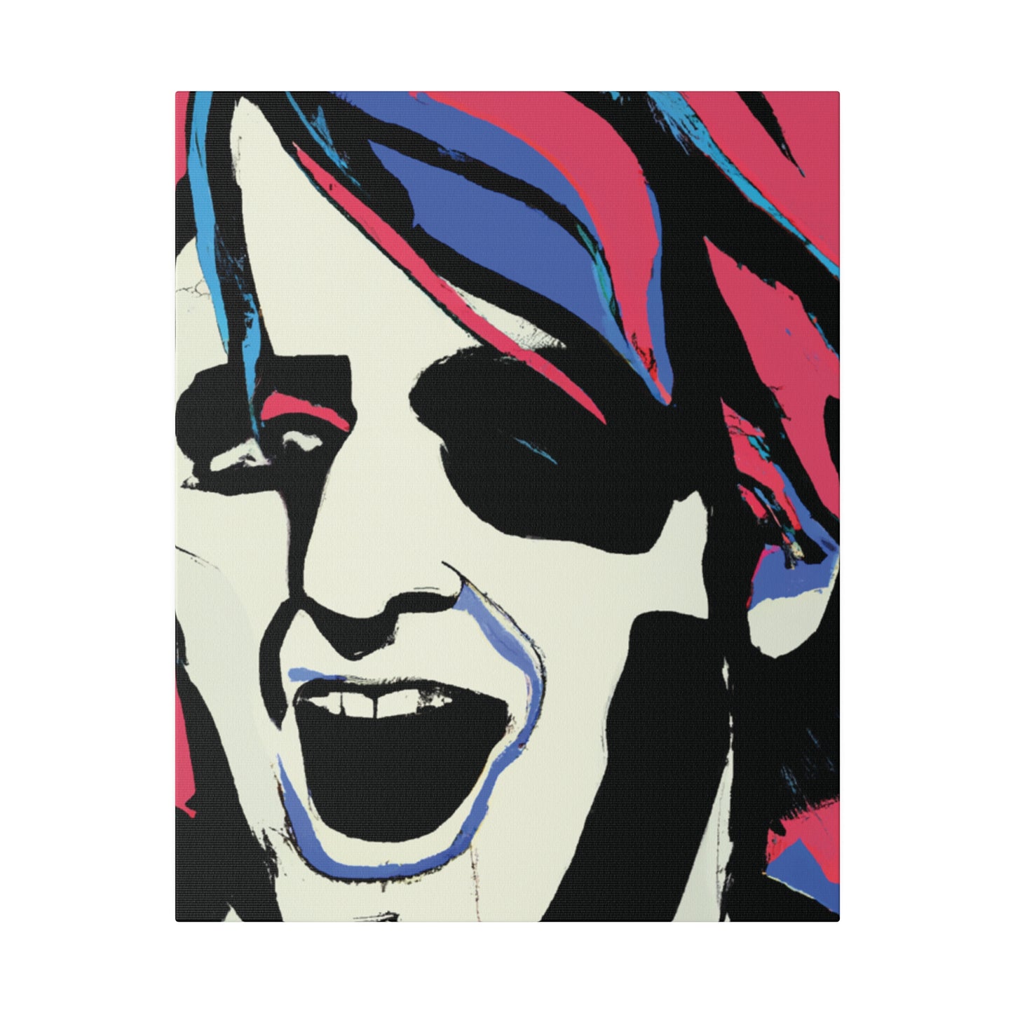 4318K - Rockstar Painting Print | Face | Abstract | Poster | Home Decor | Wall Art | Music Art | Canvas