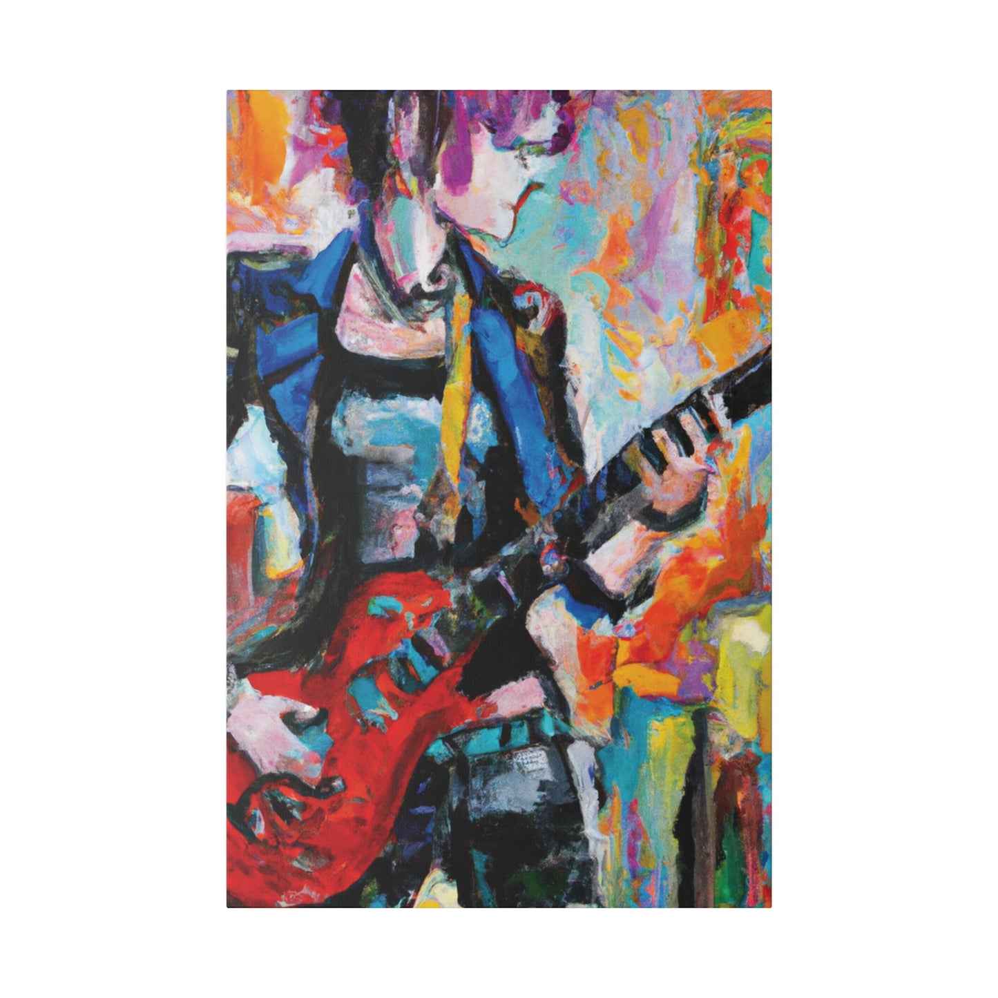 3278V - Rockstar Oil Painting Style Print | Poster | Home Decor | Wall Art | Music Art | Canvas