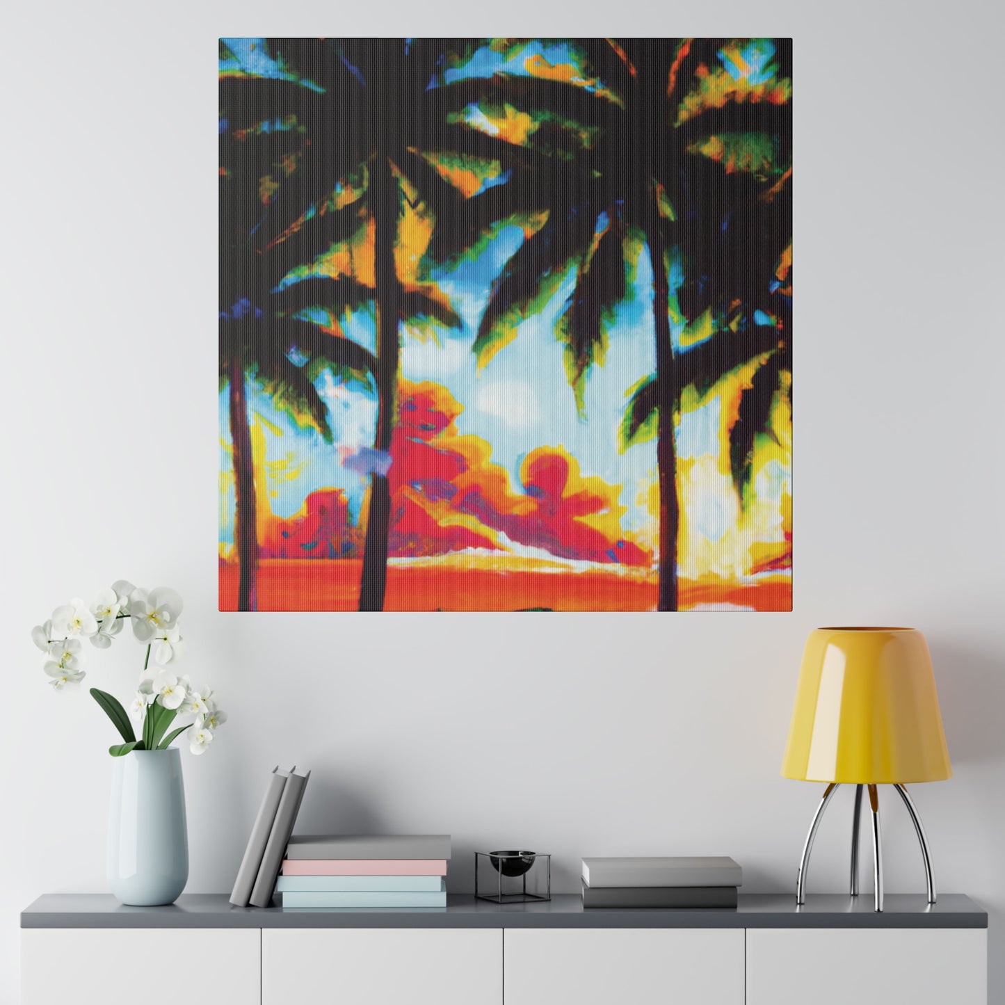 941Q - Miami Beach Sunset Painting Print | Miami | Beach | Sunset | Poster | Home Decor | Wall Art | Canvas