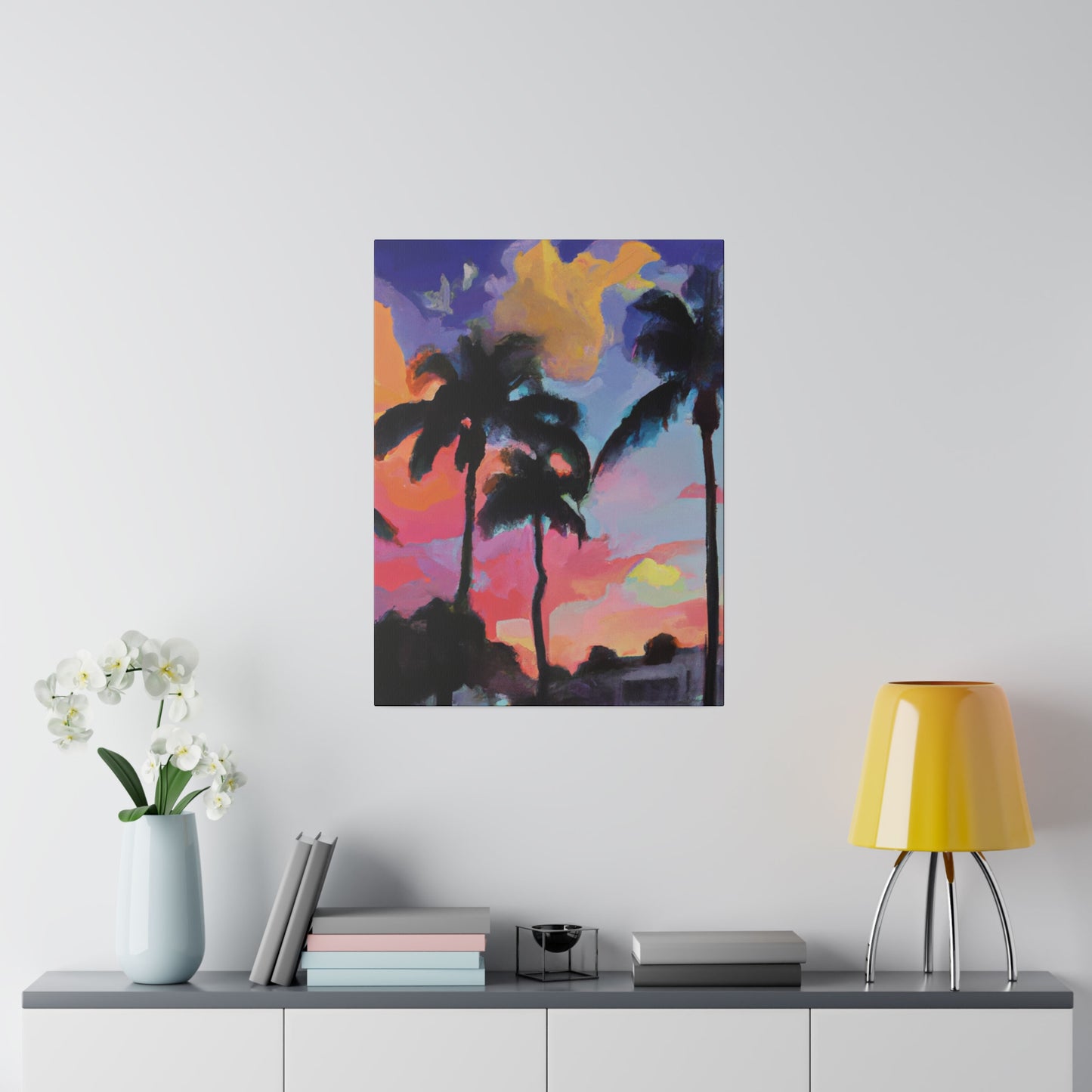 5334Q - Miami Beach Sunset Painting Print | Miami | Beach | Sunset | Poster | Home Decor | Wall Art | Canvas