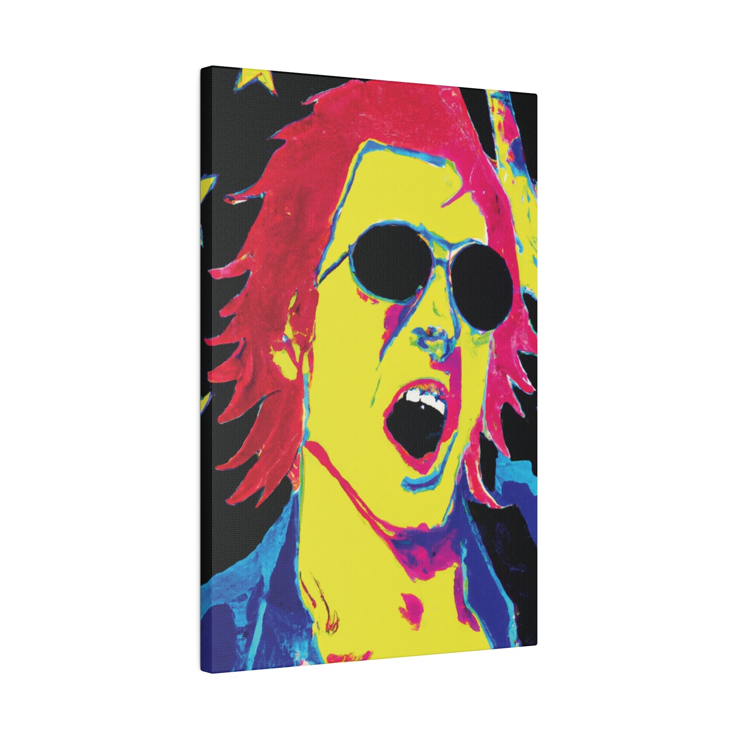 3158P - Rockstar Painting Print | Face | Abstract | Poster | Home Decor | Wall Art | Music Art | Canvas