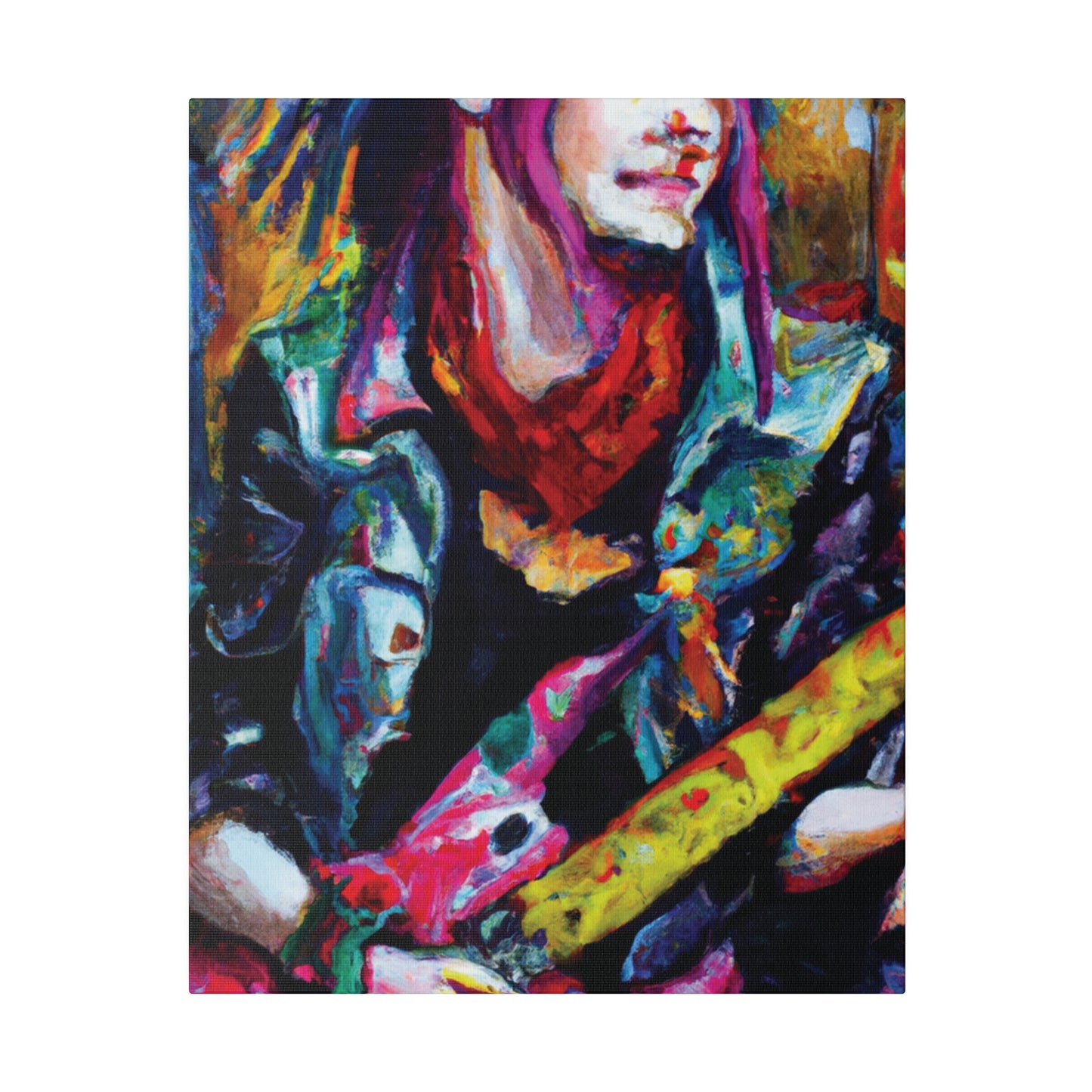 9128F - Rockstar Oil Painting Style Print | Poster | Home Decor | Wall Art | Music Art | Canvas