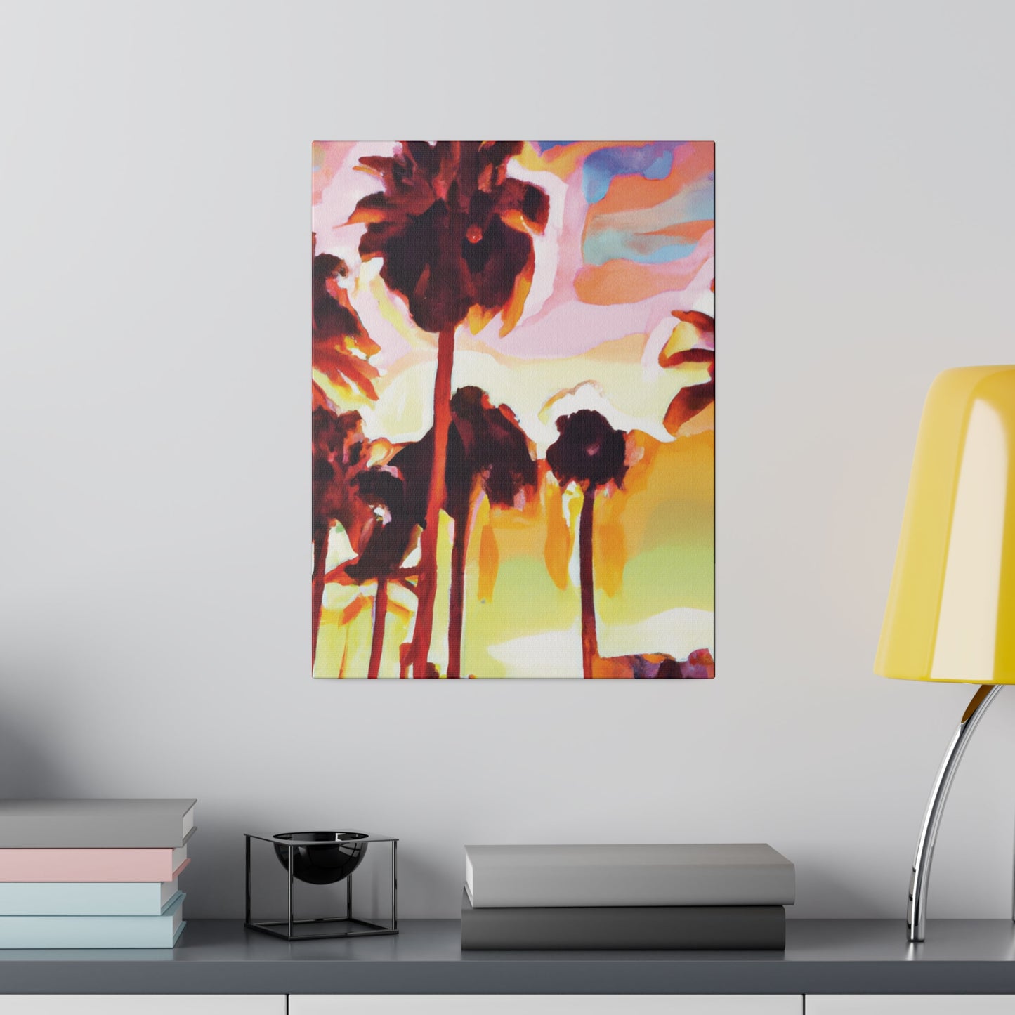 7678L - Miami Beach Sunset Painting Print | Miami | Beach | Sunset | Poster | Home Decor | Wall Art | Canvas