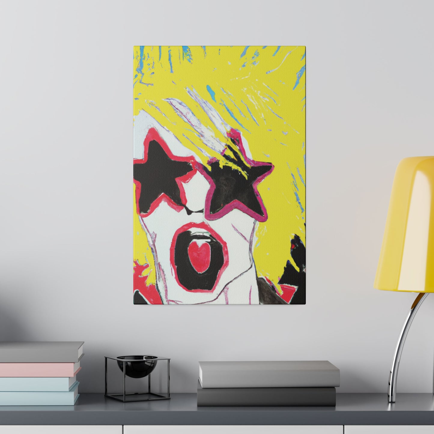 6256G - Rockstar Painting Print | Face | Abstract | Poster | Home Decor | Wall Art | Music Art | Canvas