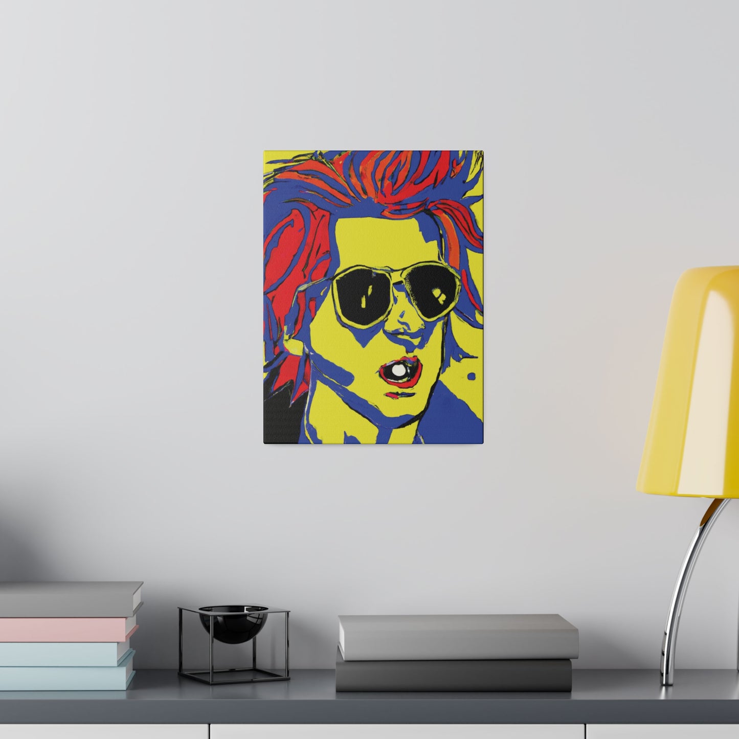 7446Z - Rockstar Painting Print | Face | Abstract | Poster | Home Decor | Wall Art | Music Art | Canvas