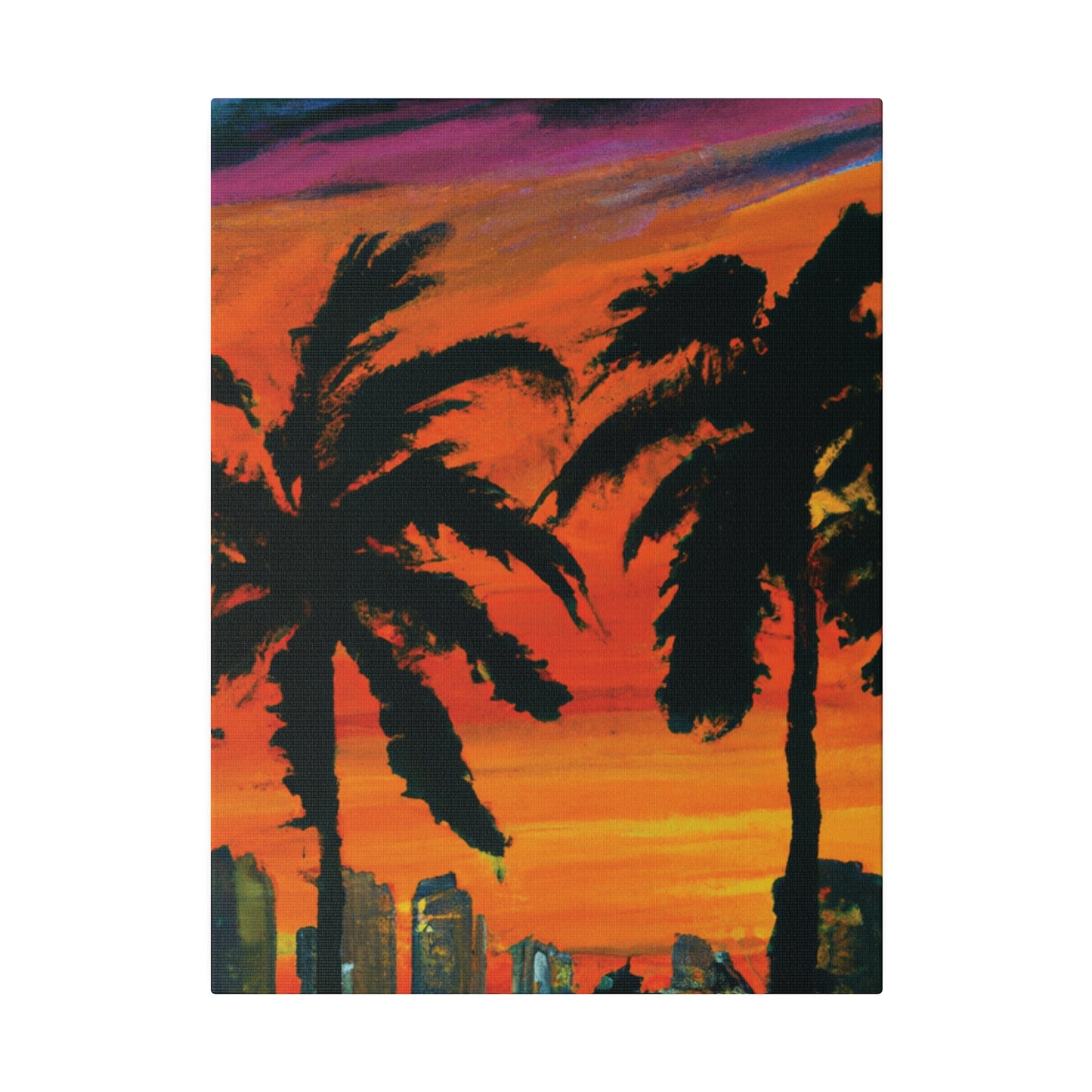 3294V - Miami Beach Sunset Painting Print | Miami | Beach | Sunset | Poster | Home Decor | Wall Art | Canvas