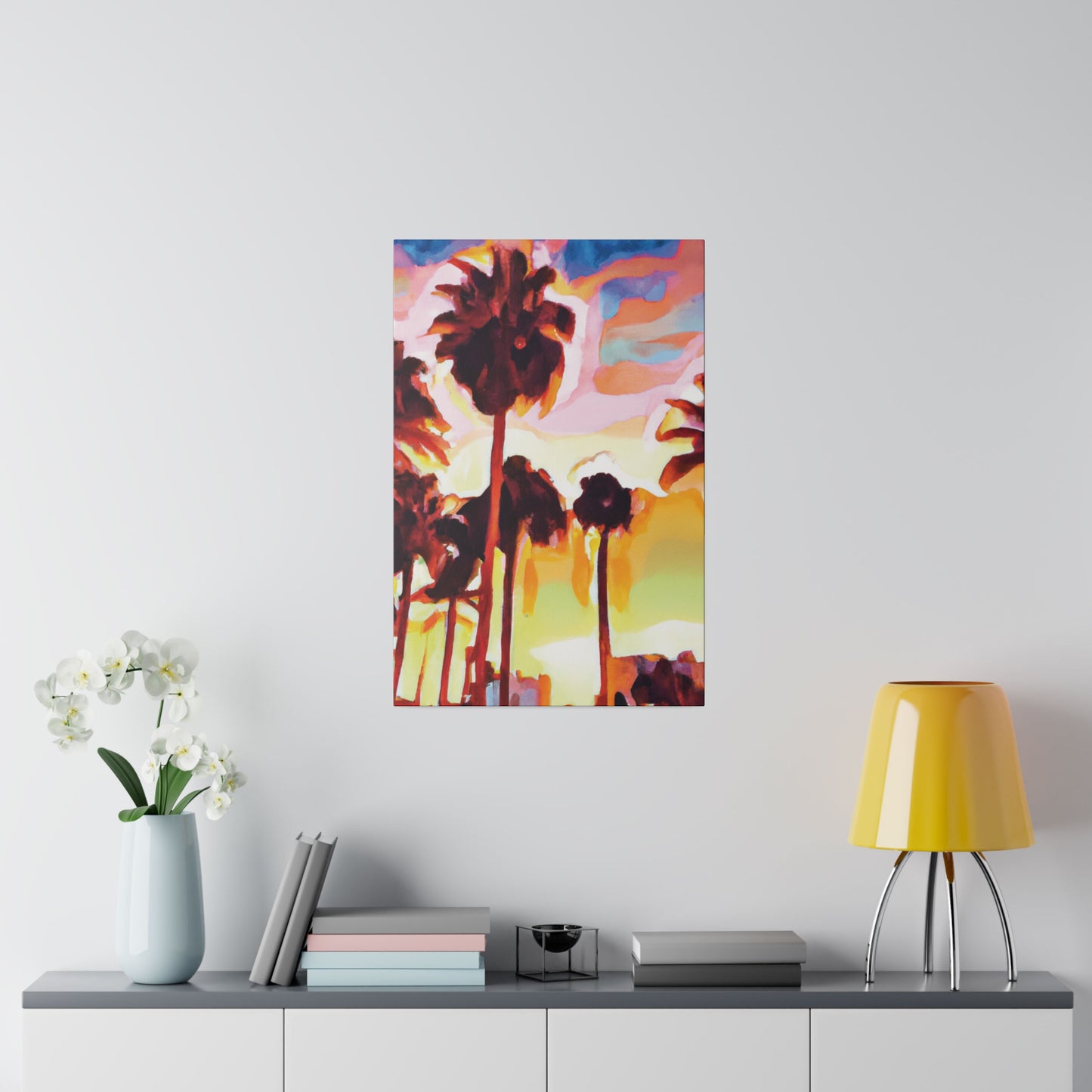 7678L - Miami Beach Sunset Painting Print | Miami | Beach | Sunset | Poster | Home Decor | Wall Art | Canvas