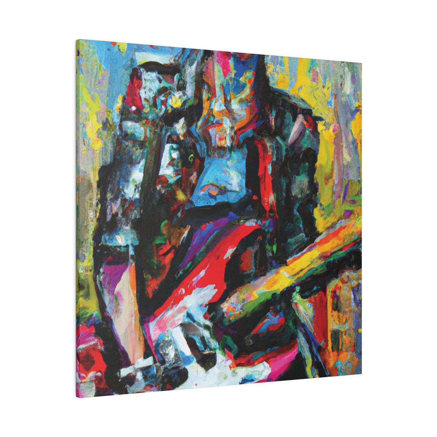 9010O - Rockstar Oil Painting Style Print | Poster | Home Decor | Wall Art | Music Art | Canvas