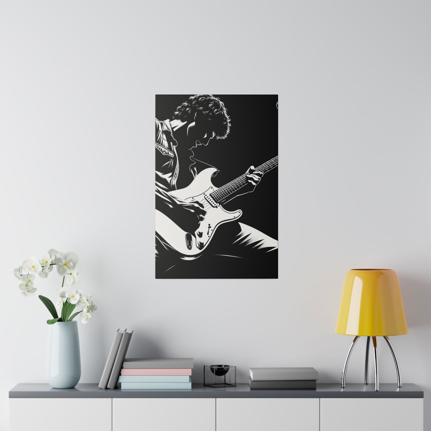 5236Z - music art work, rockstar gifts, musician gift ideas, guitar art work, guitar artwork, guitar wall art canvas, playing guitar, decor