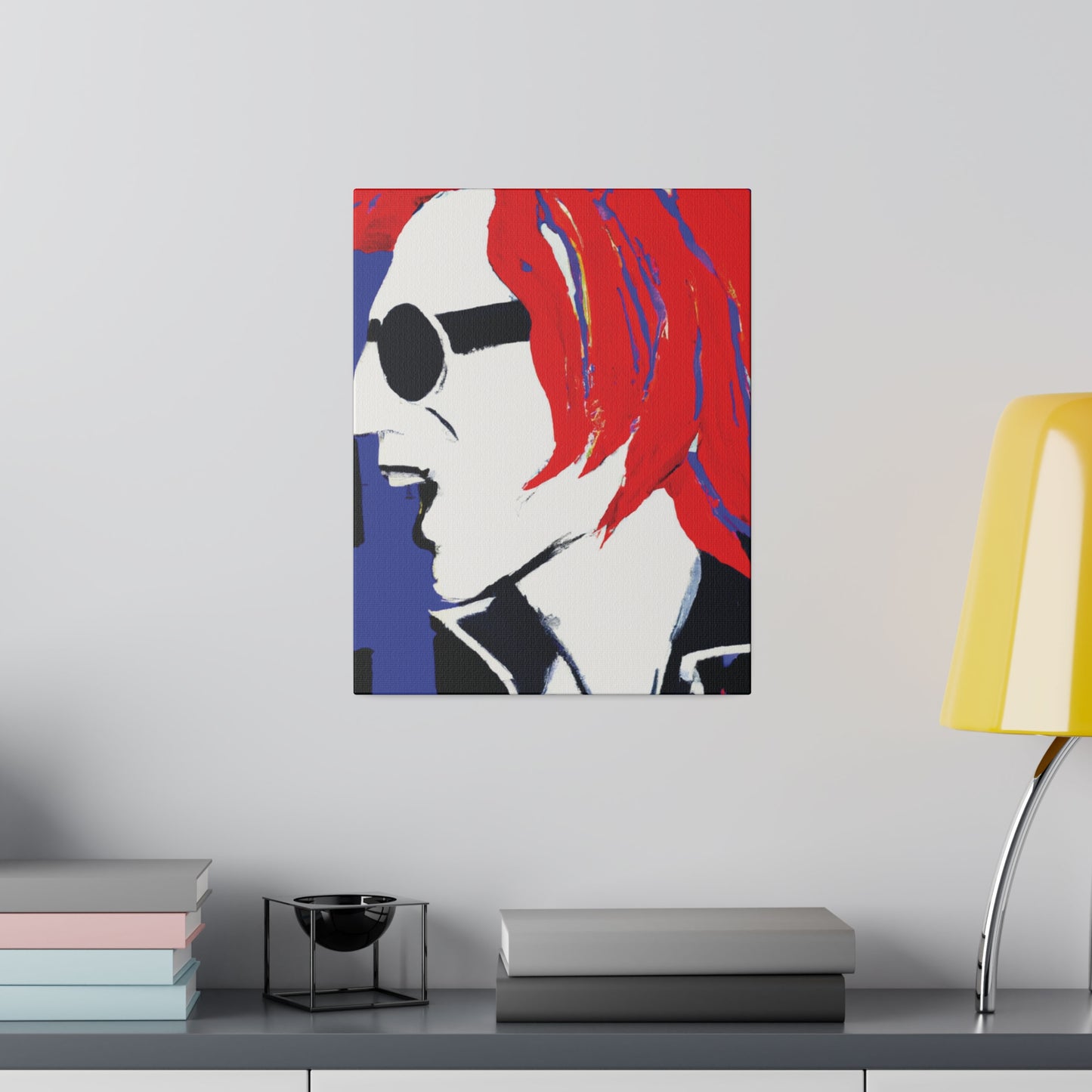 8372Z - Rockstar Painting Print | Face | Abstract | Poster | Home Decor | Wall Art | Music Art | Canvas