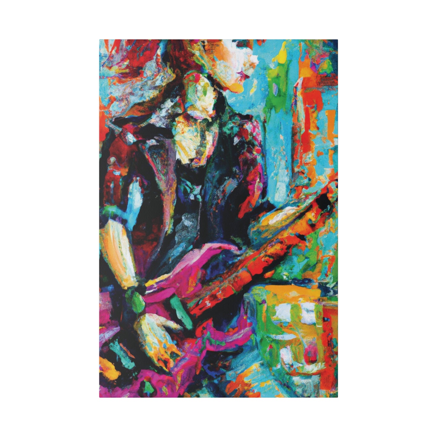 5003E - Rockstar Oil Painting Style Print | Poster | Home Decor | Wall Art | Music Art | Canvas