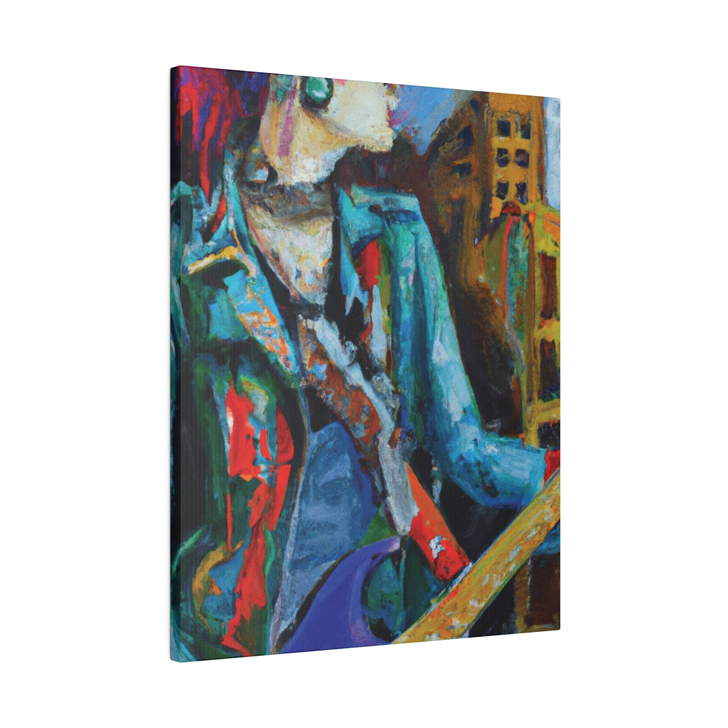 8911G - Rockstar Oil Painting Style Print | Poster | Home Decor | Wall Art | Music Art | Canvas