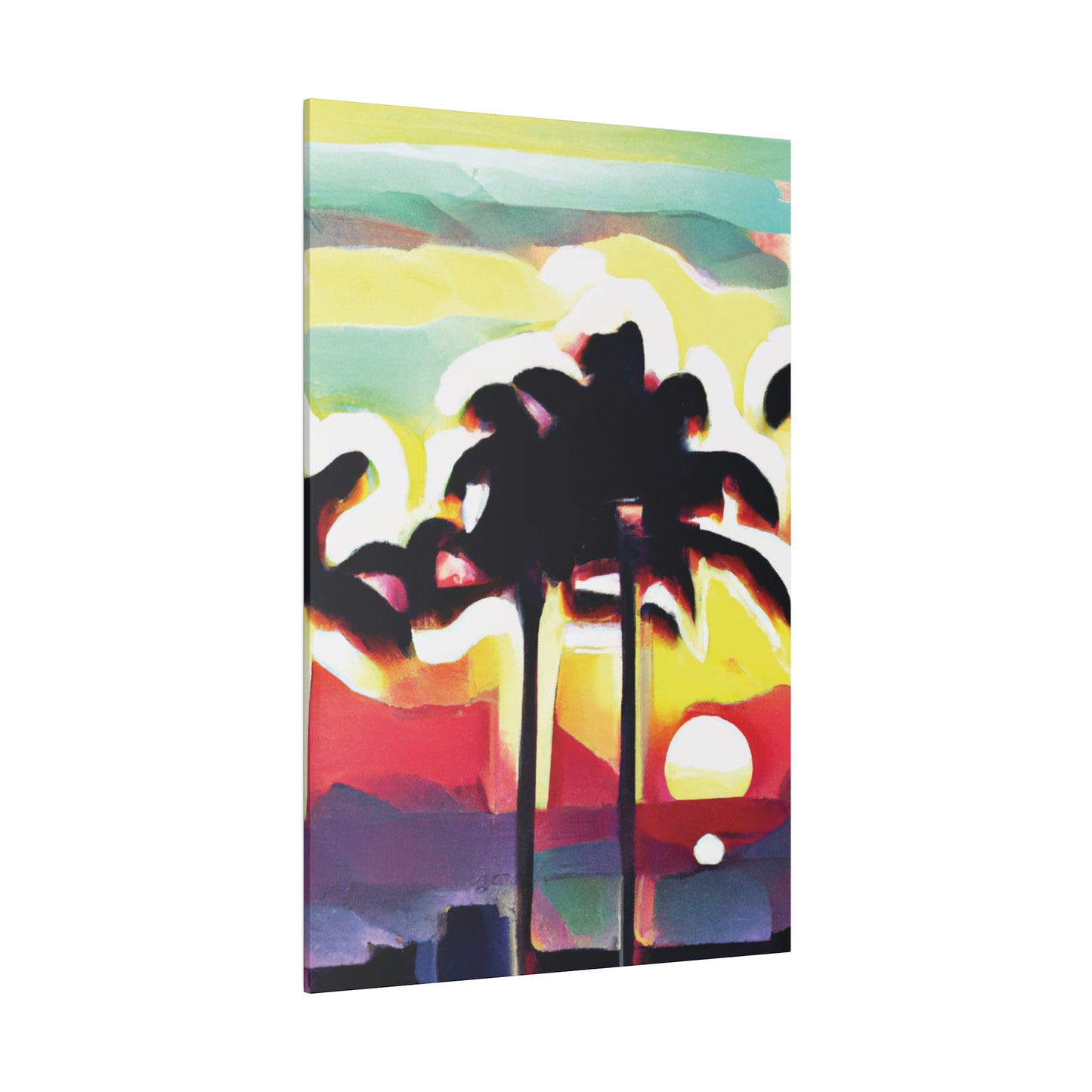 4134X - Miami Beach Sunset Painting Print | Miami | Beach | Sunset | Poster | Home Decor | Wall Art | Canvas