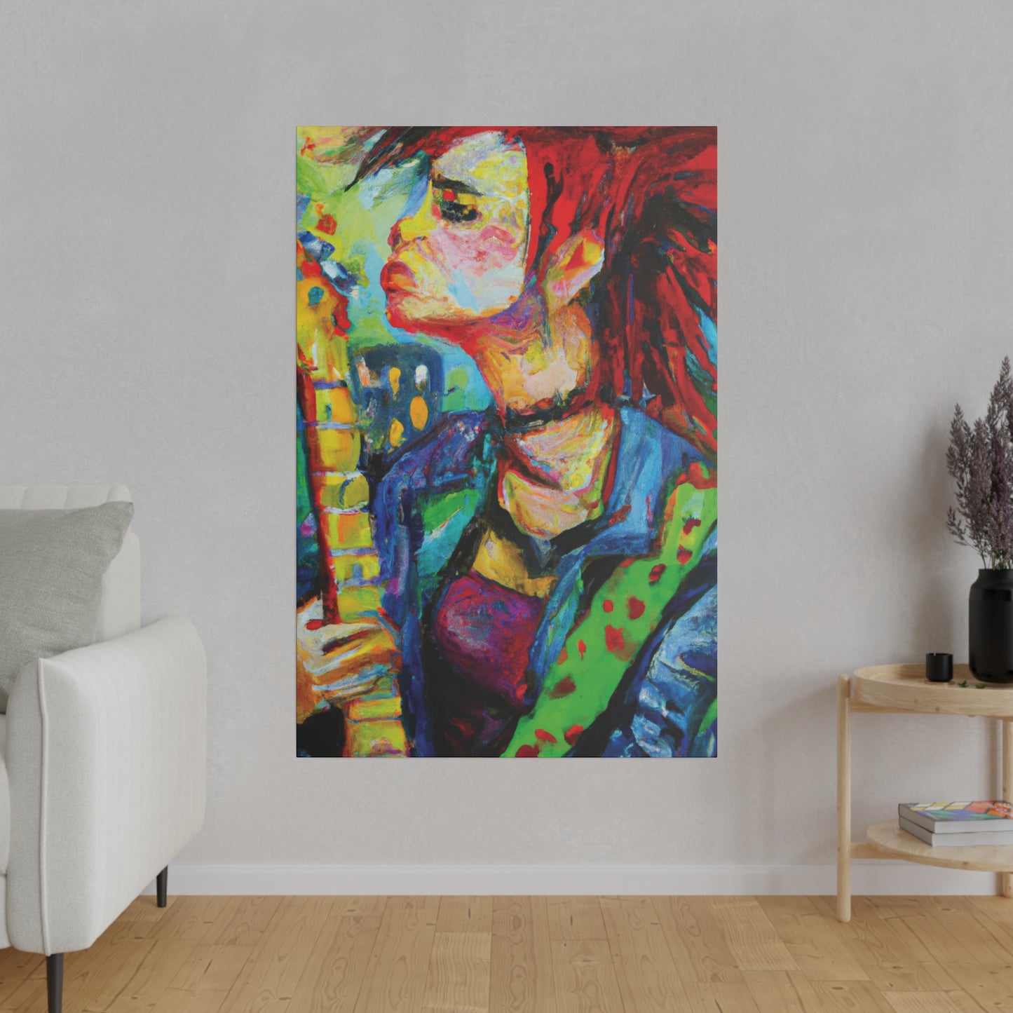 4898X - Rockstar Oil Painting Style Print | Poster | Home Decor | Wall Art | Music Art | Canvas
