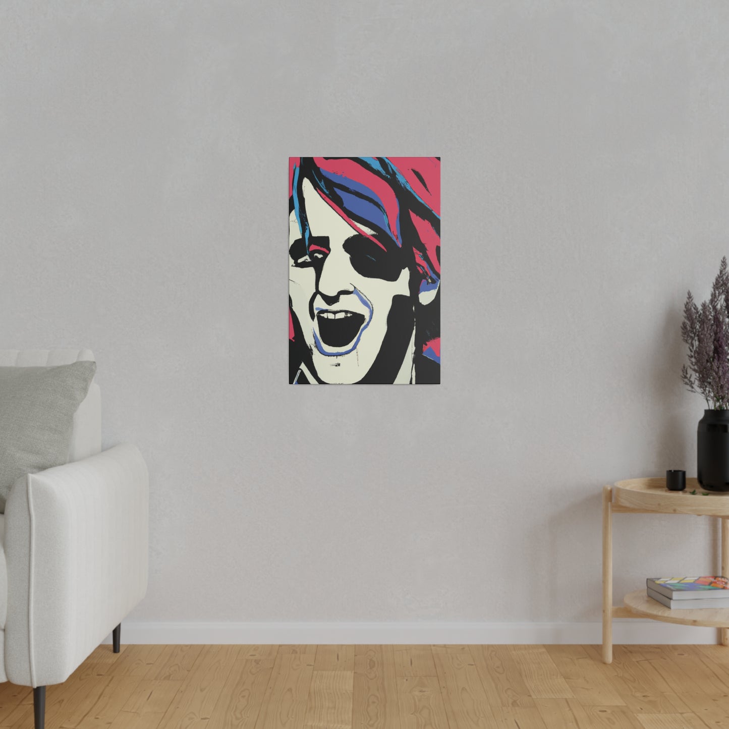 4318K - Rockstar Painting Print | Face | Abstract | Poster | Home Decor | Wall Art | Music Art | Canvas