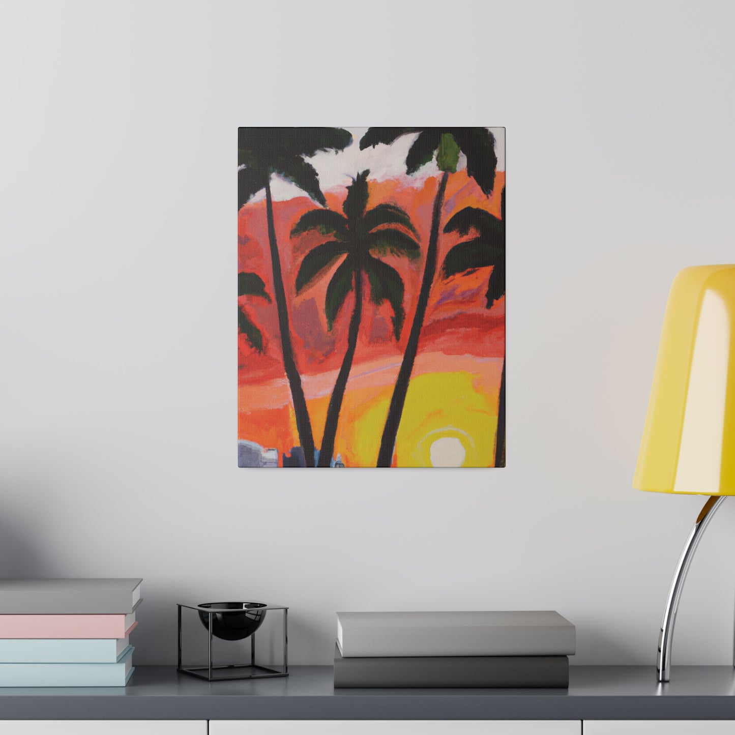 3556V - Miami Beach Sunset Painting Print | Miami | Beach | Sunset | Poster | Home Decor | Wall Art | Canvas