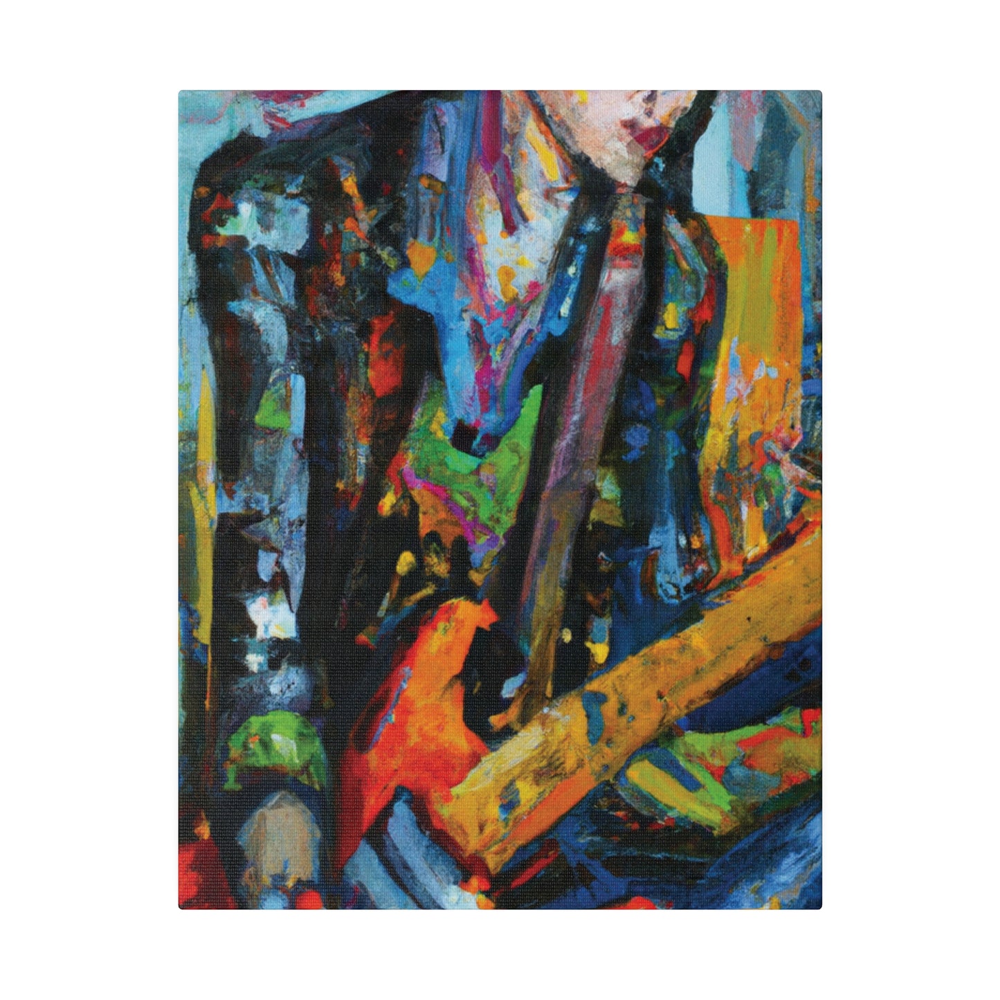 7893K - Rockstar Oil Painting Style Print | Poster | Home Decor | Wall Art | Music Art | Canvas