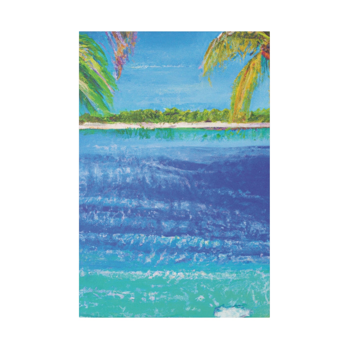 5045T - Bahamas Ocean Painting Print | Bahamas | Ocean | Beach | Poster | Home Decor | Wall Art | Canvas