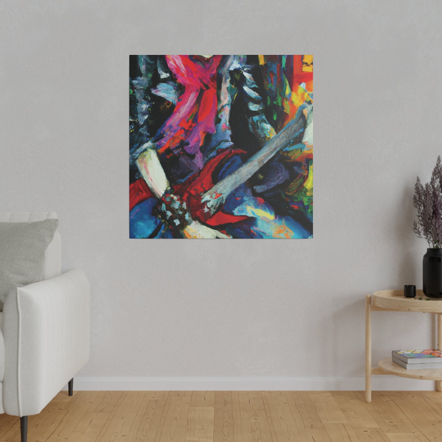 834A - Rockstar Oil Painting Style Print | Poster | Home Decor | Wall Art | Music Art | Canvas