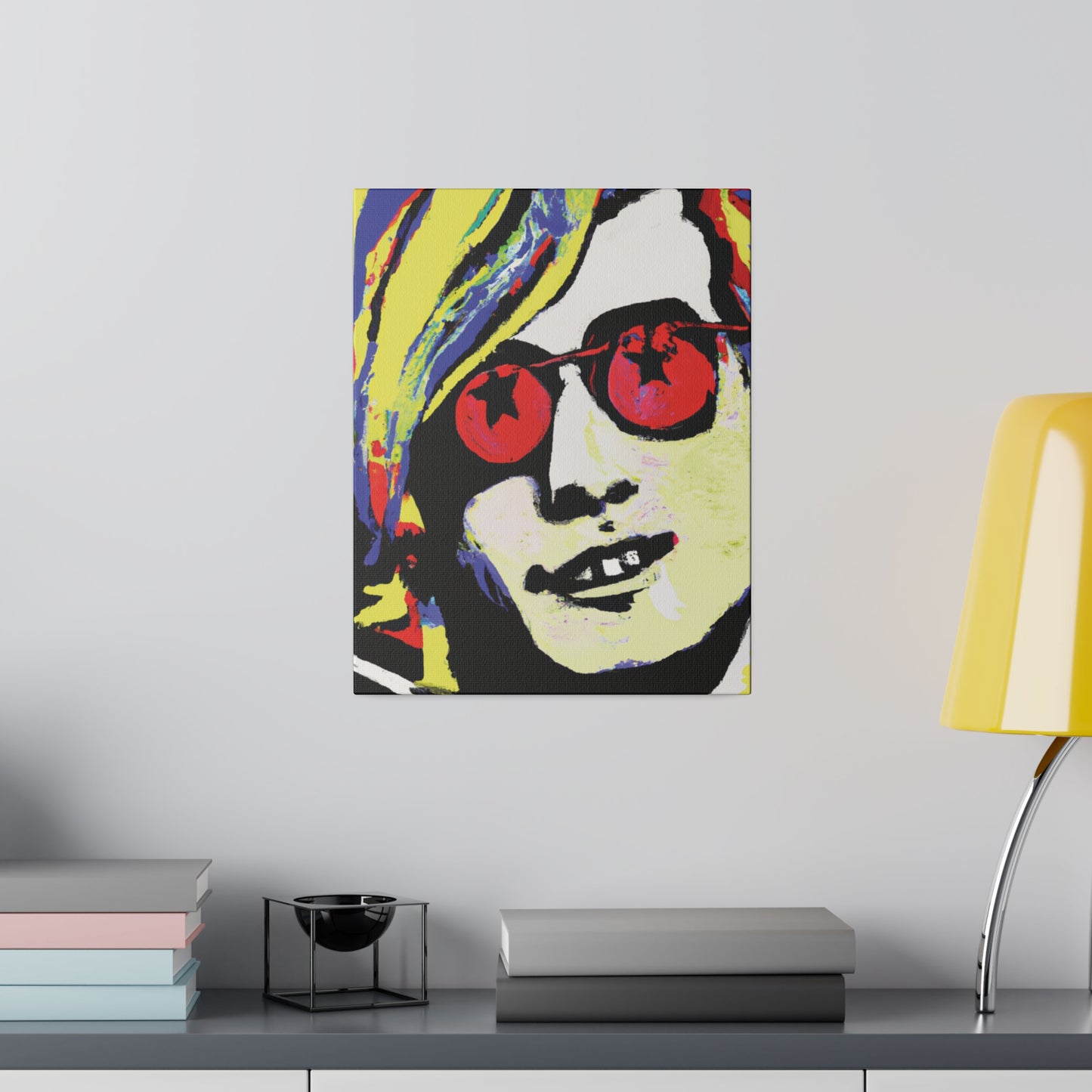 8764V - Rockstar Painting Print | Face | Abstract | Poster | Home Decor | Wall Art | Music Art | Canvas