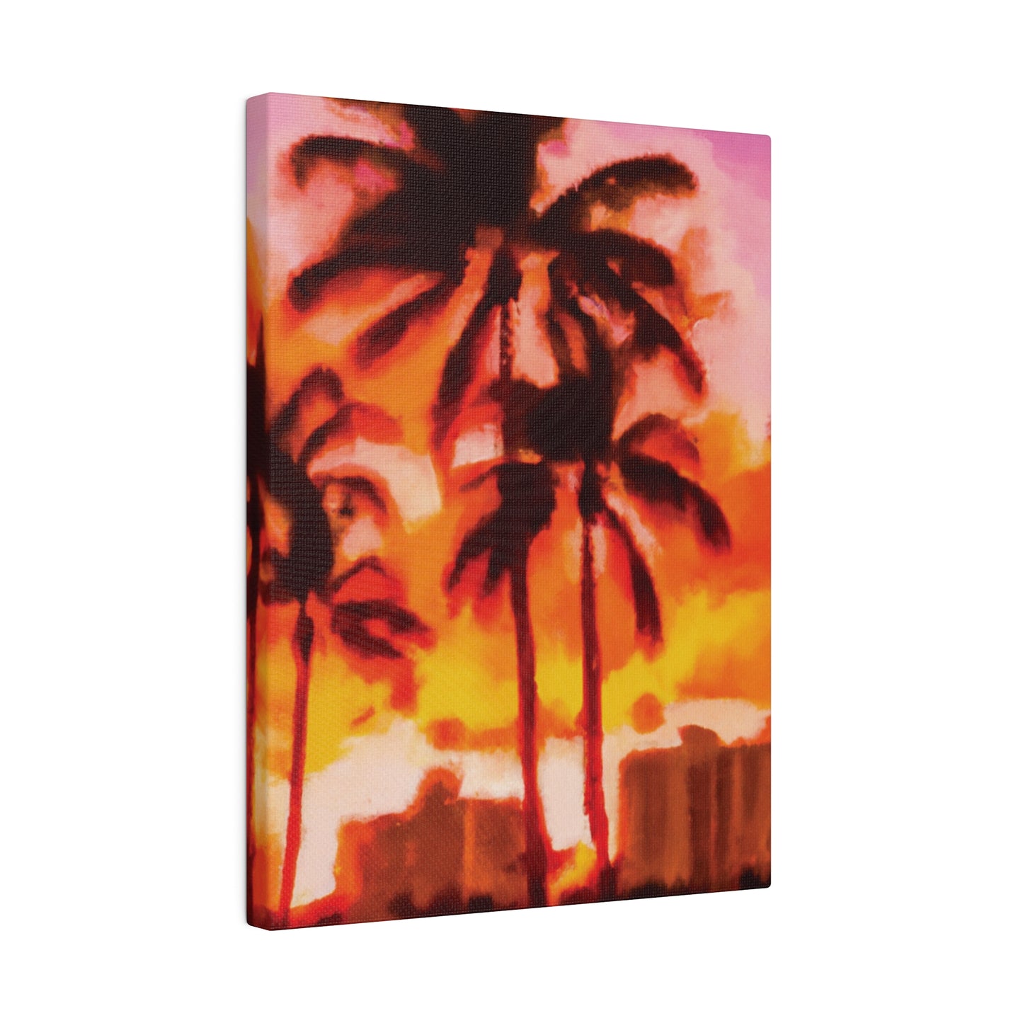 4698F - Miami Beach Sunset Painting Print | Miami | Beach | Sunset | Poster | Home Decor | Wall Art | Canvas