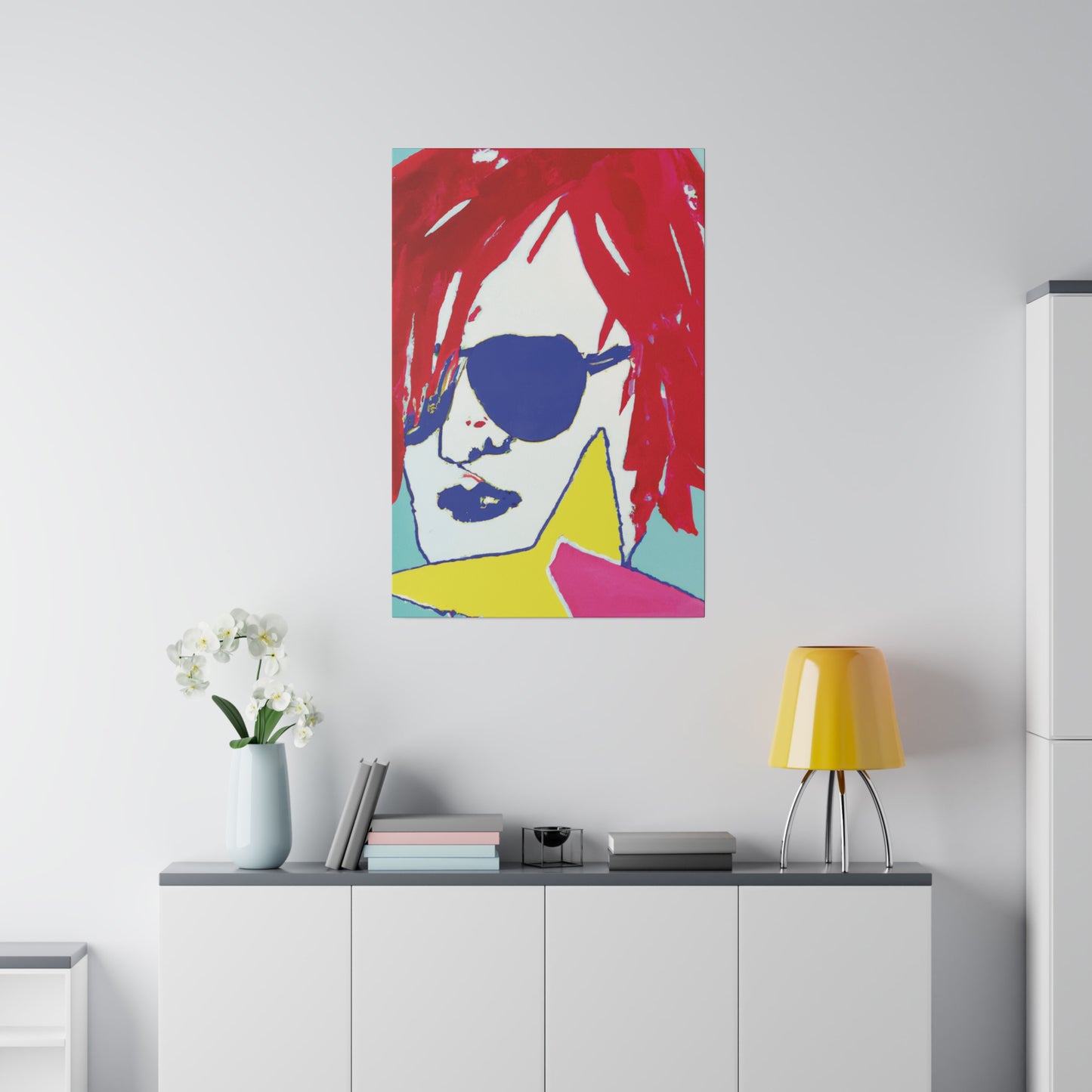 5681B - Rockstar Painting Print | Face | Abstract | Poster | Home Decor | Wall Art | Music Art | Canvas