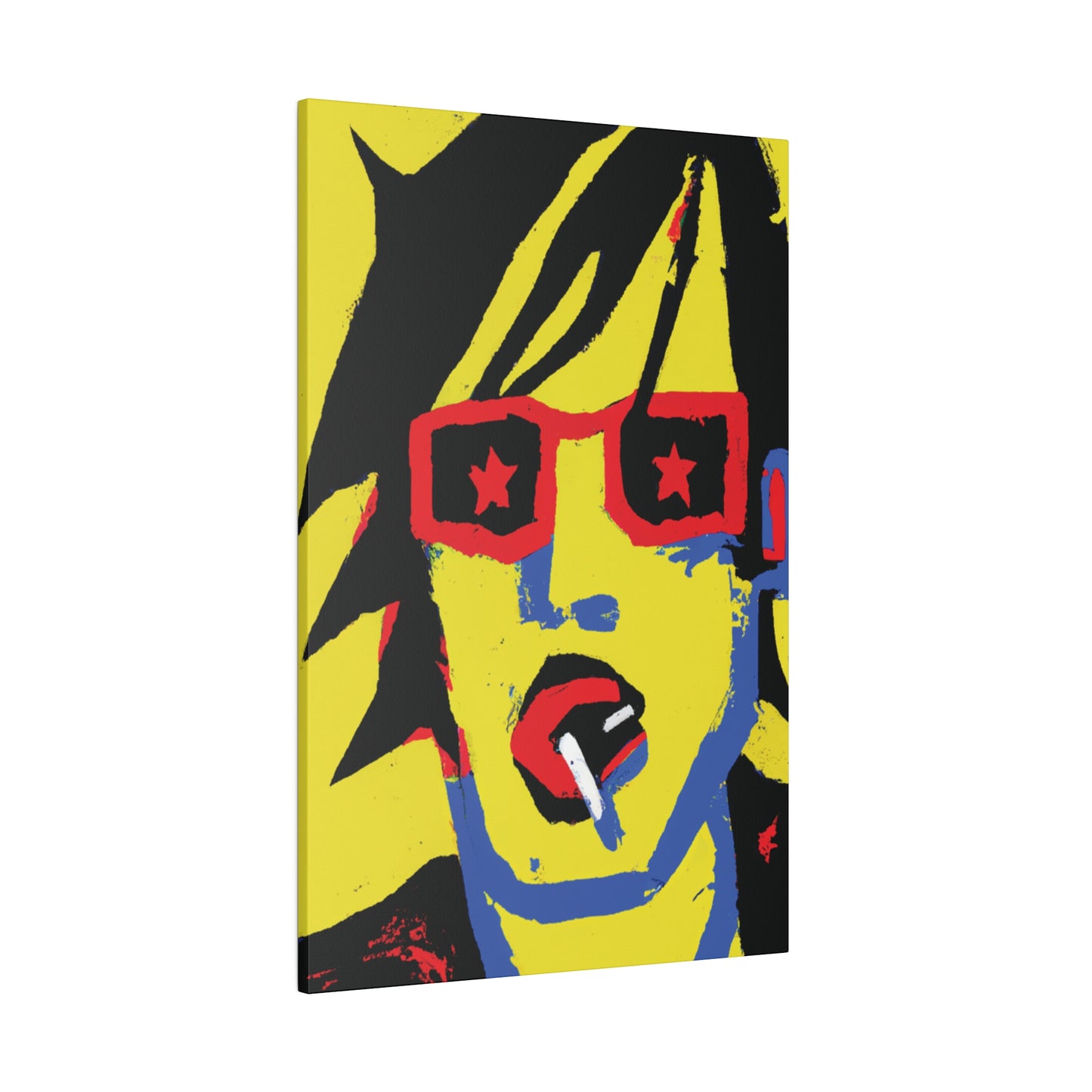 4745B - Rockstar Painting Print | Face | Abstract | Poster | Home Decor | Wall Art | Music Art | Canvas