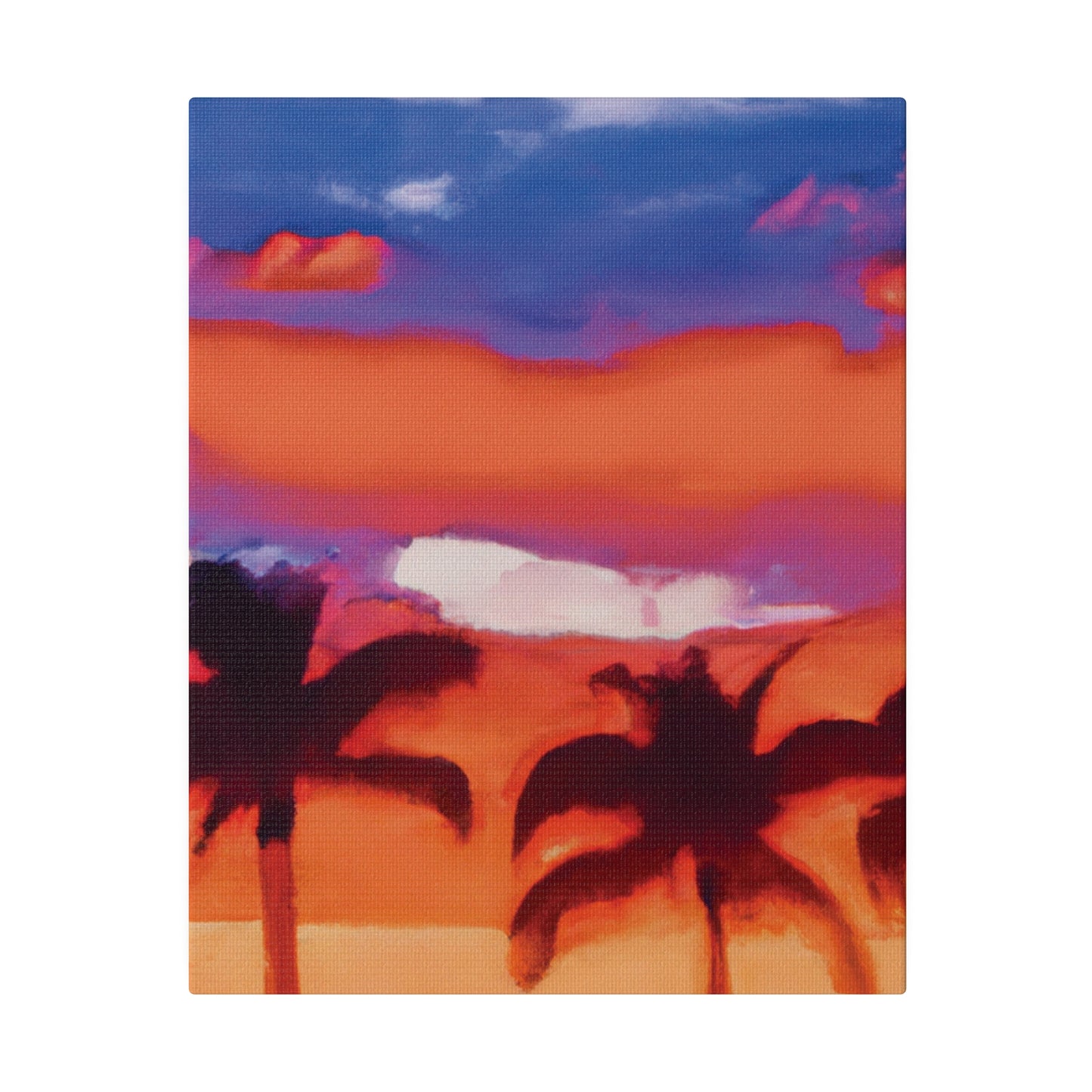 8546B - Miami Beach Sunset Painting Print | Miami | Beach | Sunset | Poster | Home Decor | Wall Art | Canvas